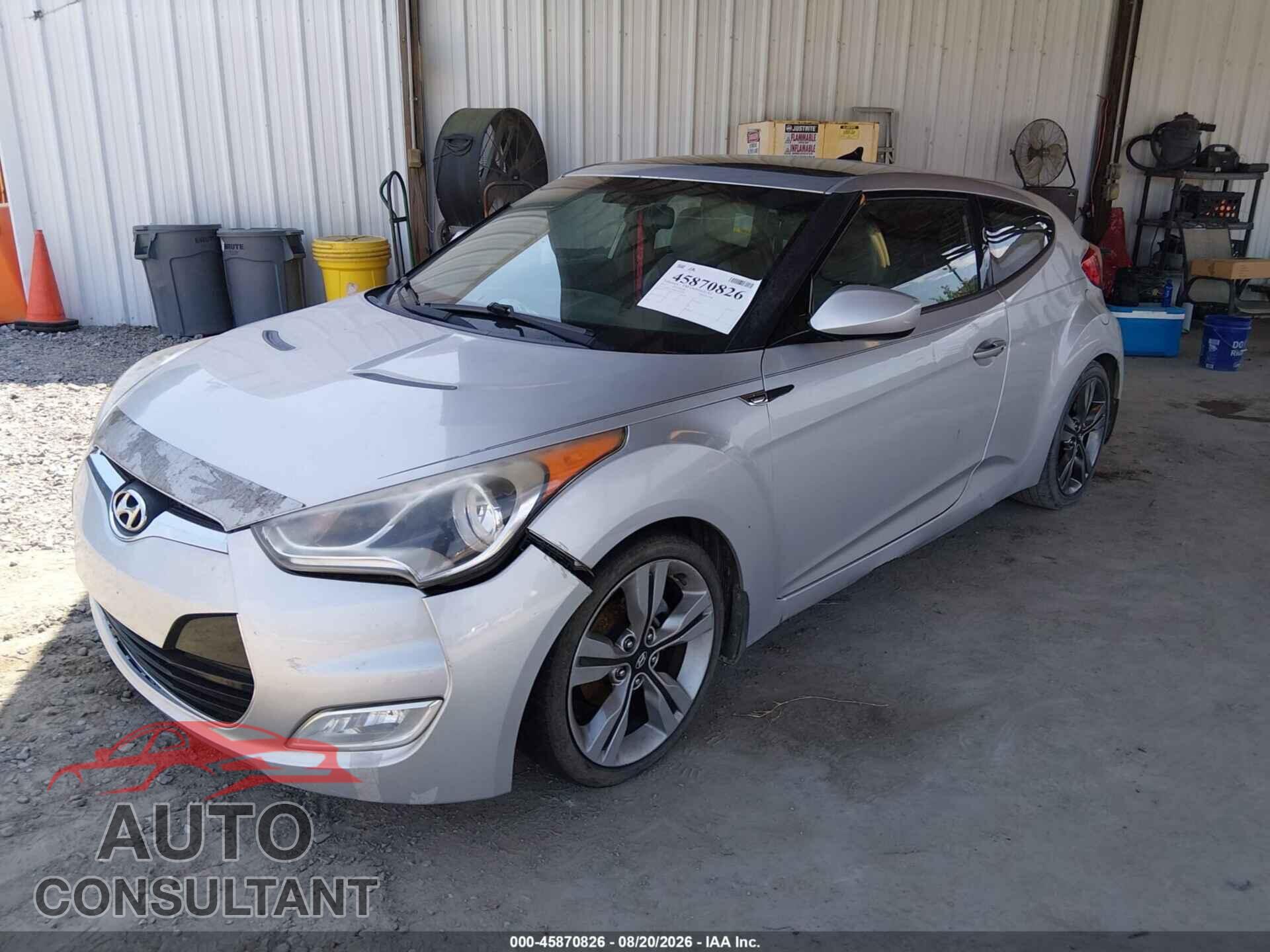 HYUNDAI VELOSTER 2012 - KMHTC6AD9CU037288