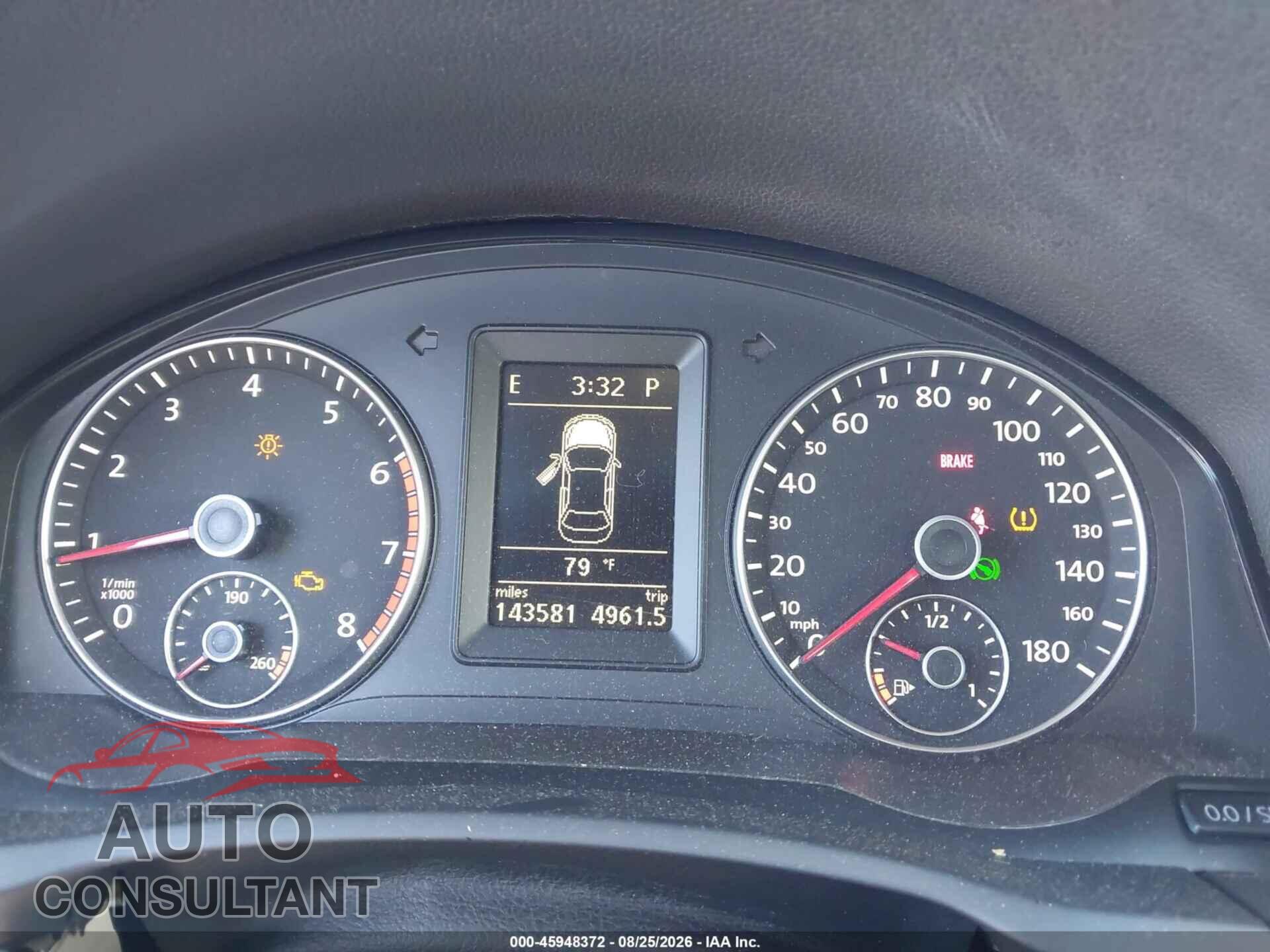 VOLKSWAGEN EOS 2012 - WVWBW7AH6CV002895