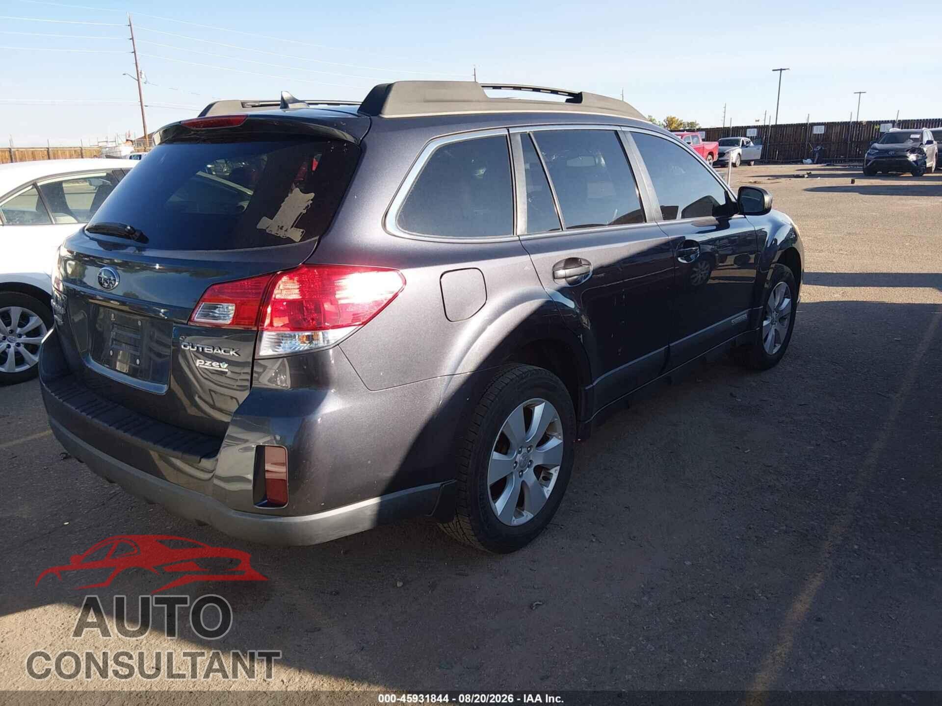 SUBARU OUTBACK 2011 - 4S4BRBKC3B3356585