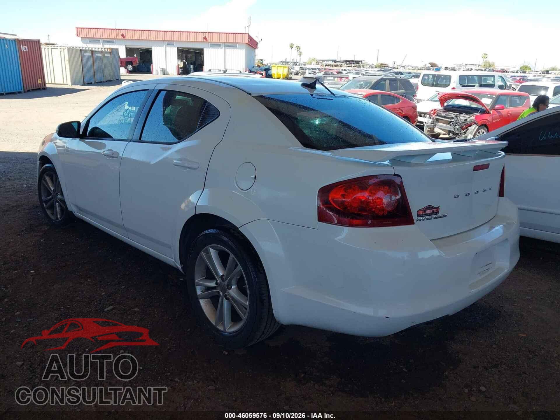 DODGE AVENGER 2012 - 1C3CDZEG4CN117071
