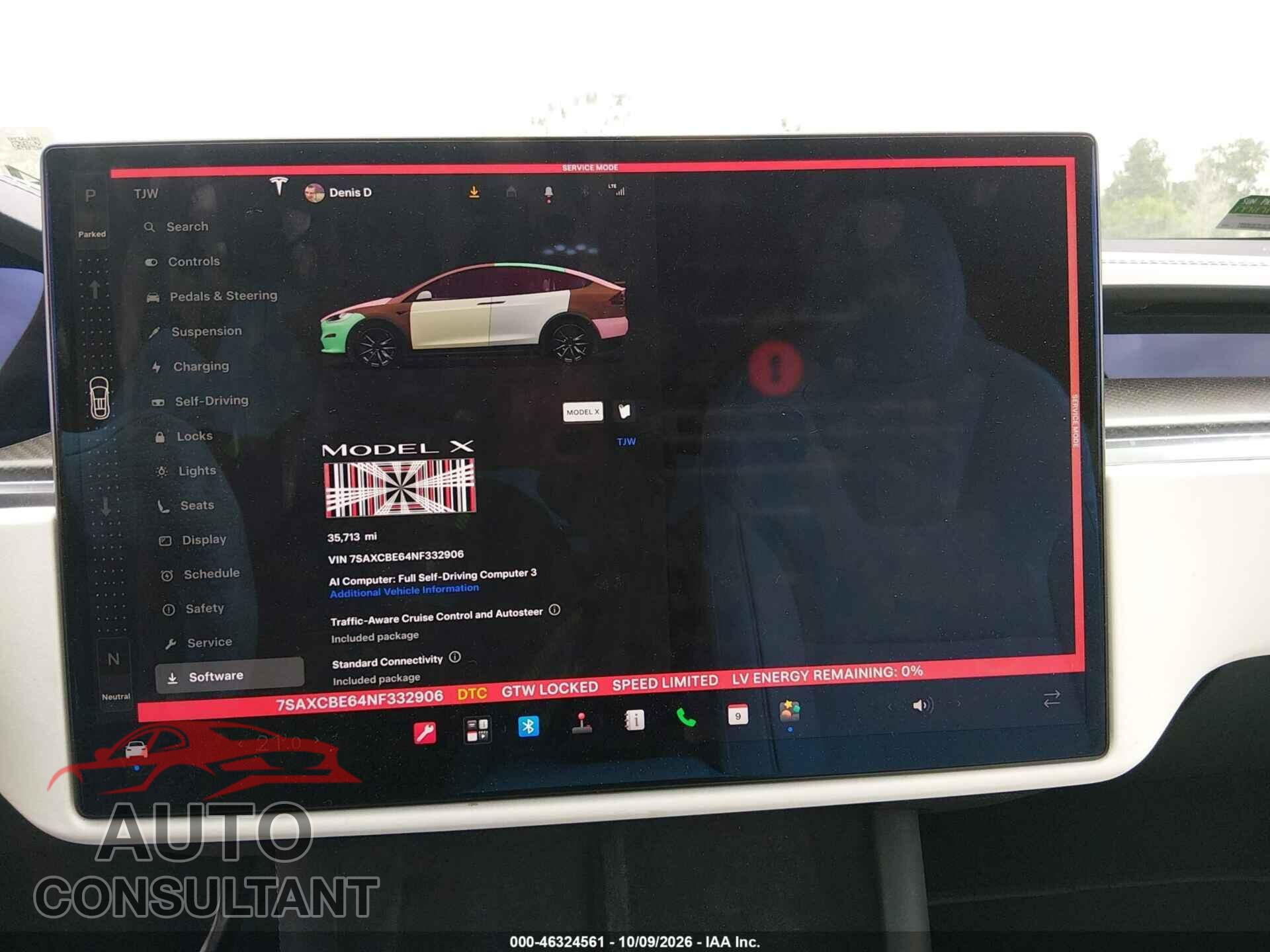 TESLA MODEL X 2022 - 7SAXCBE64NF332906