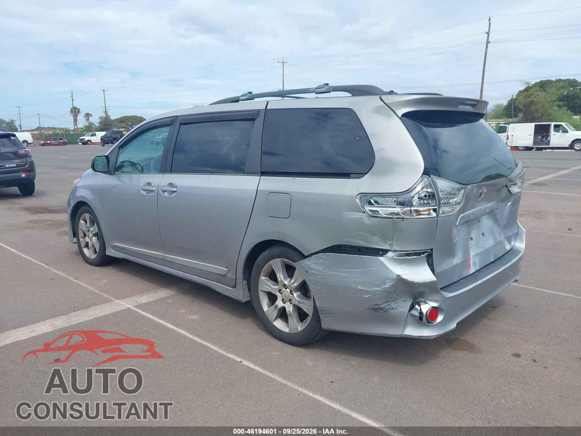 TOYOTA SIENNA 2012 - 5TDXK3DC3CS247948