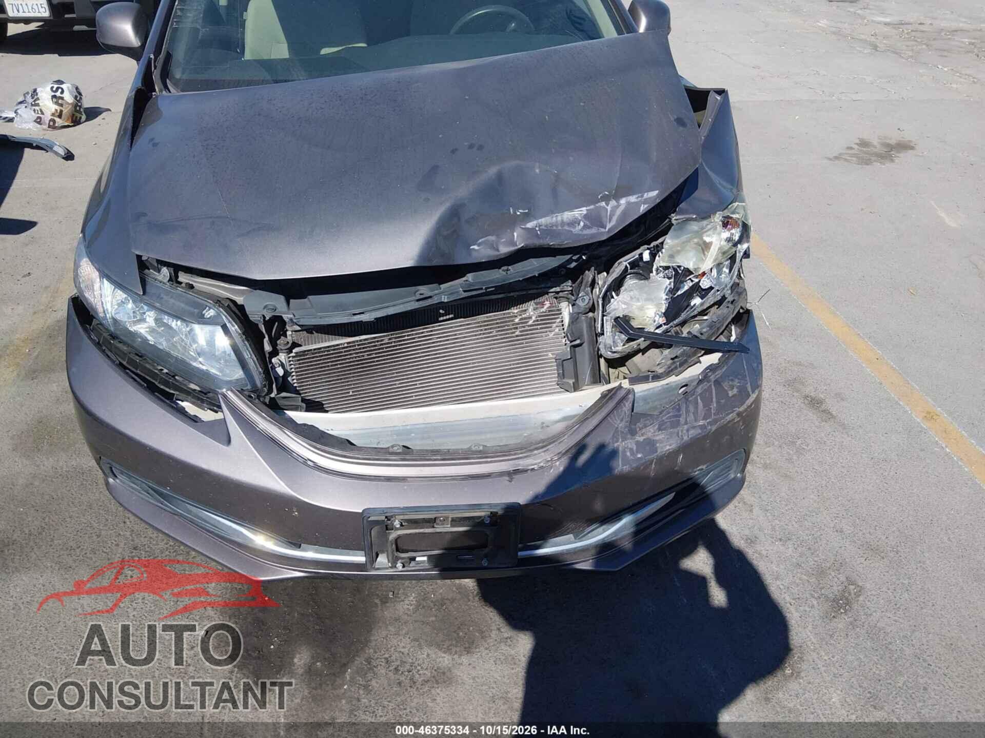 HONDA CIVIC 2013 - 19XFB2F54DE291277