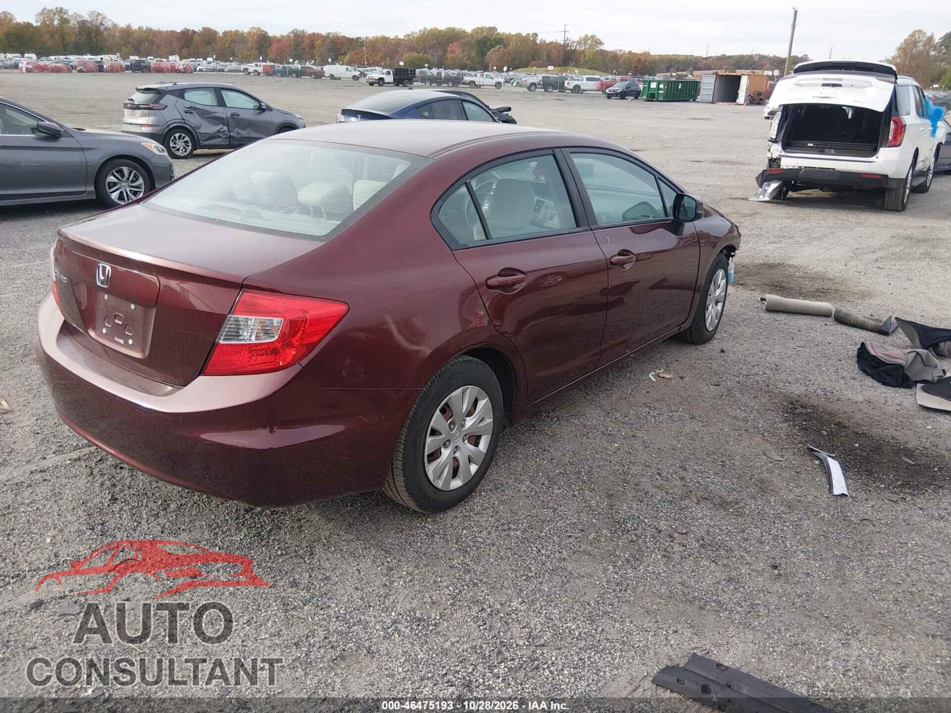 HONDA CIVIC 2012 - 19XFB2F5XCE390362
