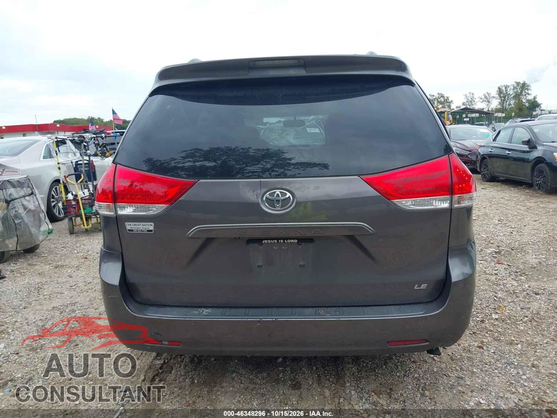 TOYOTA SIENNA 2012 - 5TDKK3DC9CS261248