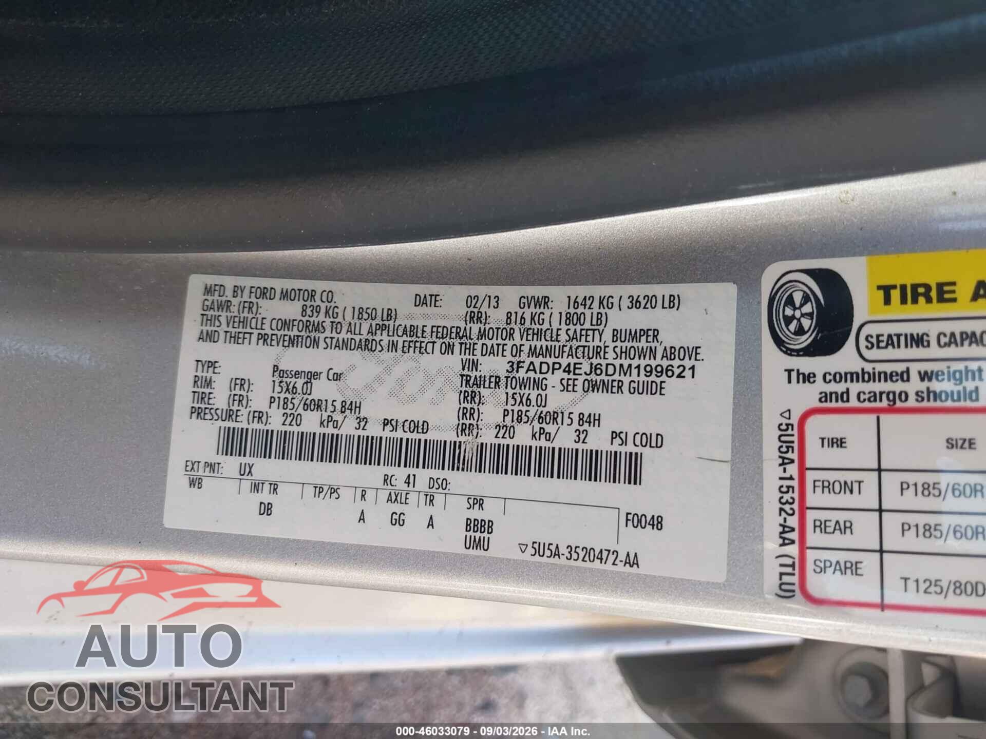 FORD FIESTA 2013 - 3FADP4EJ6DM199621