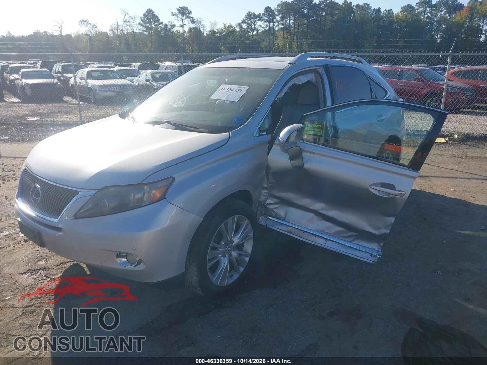 LEXUS RX 450H 2012 - JTJBC1BA5C2425859