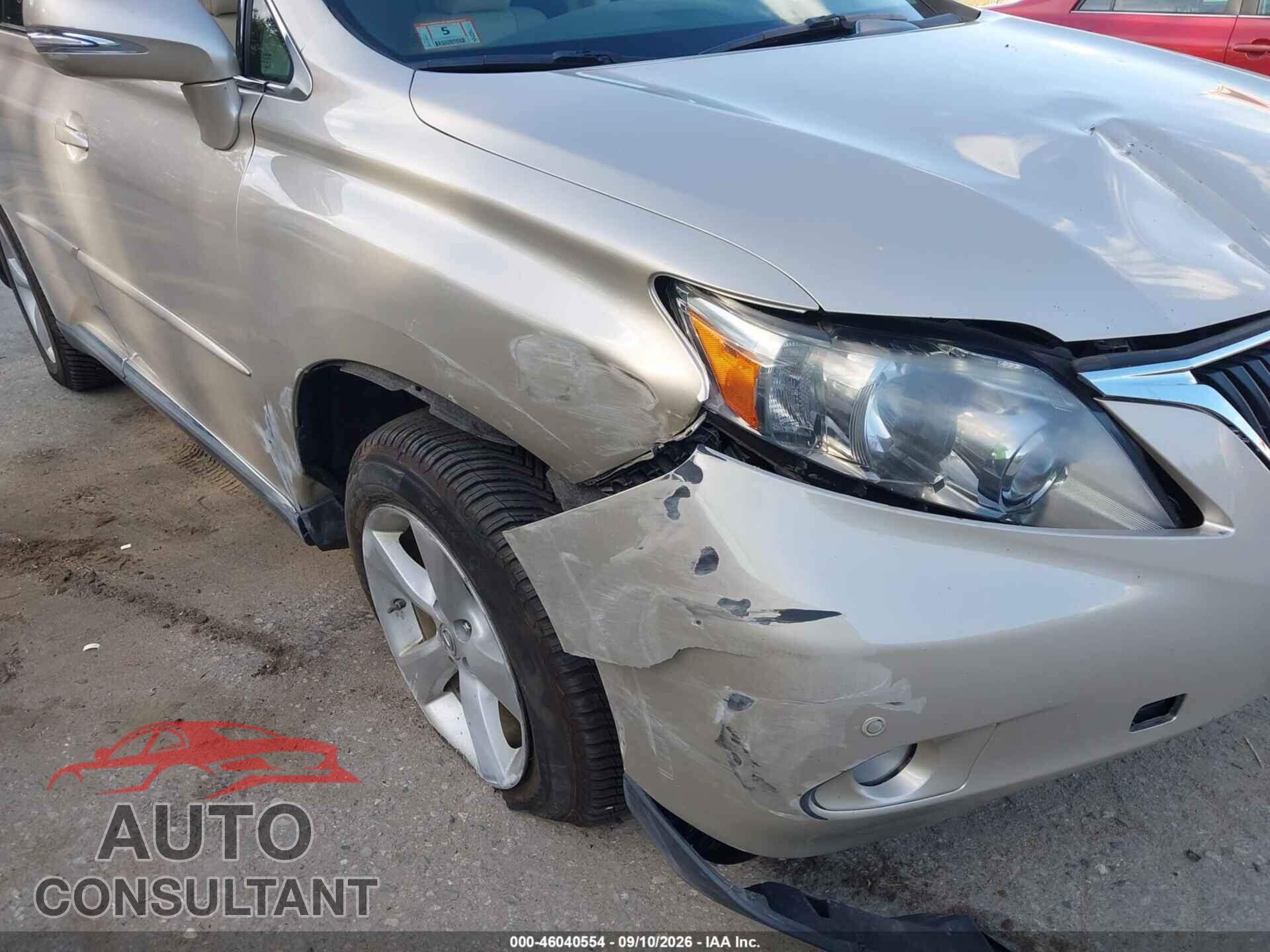 LEXUS RX 350 2012 - 2T2BK1BA5CC142512