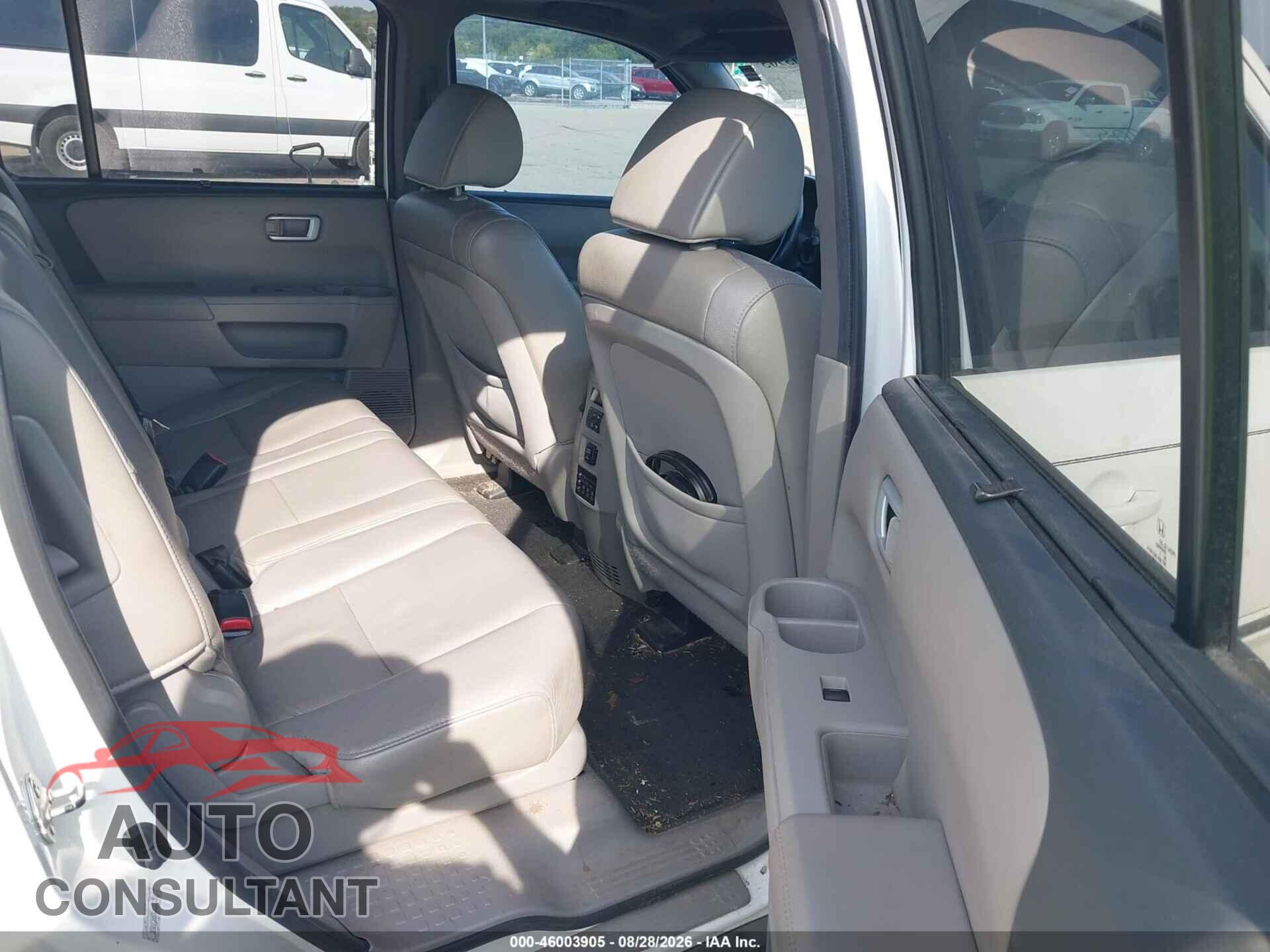 HONDA PILOT 2012 - 5FNYF3H93CB007259
