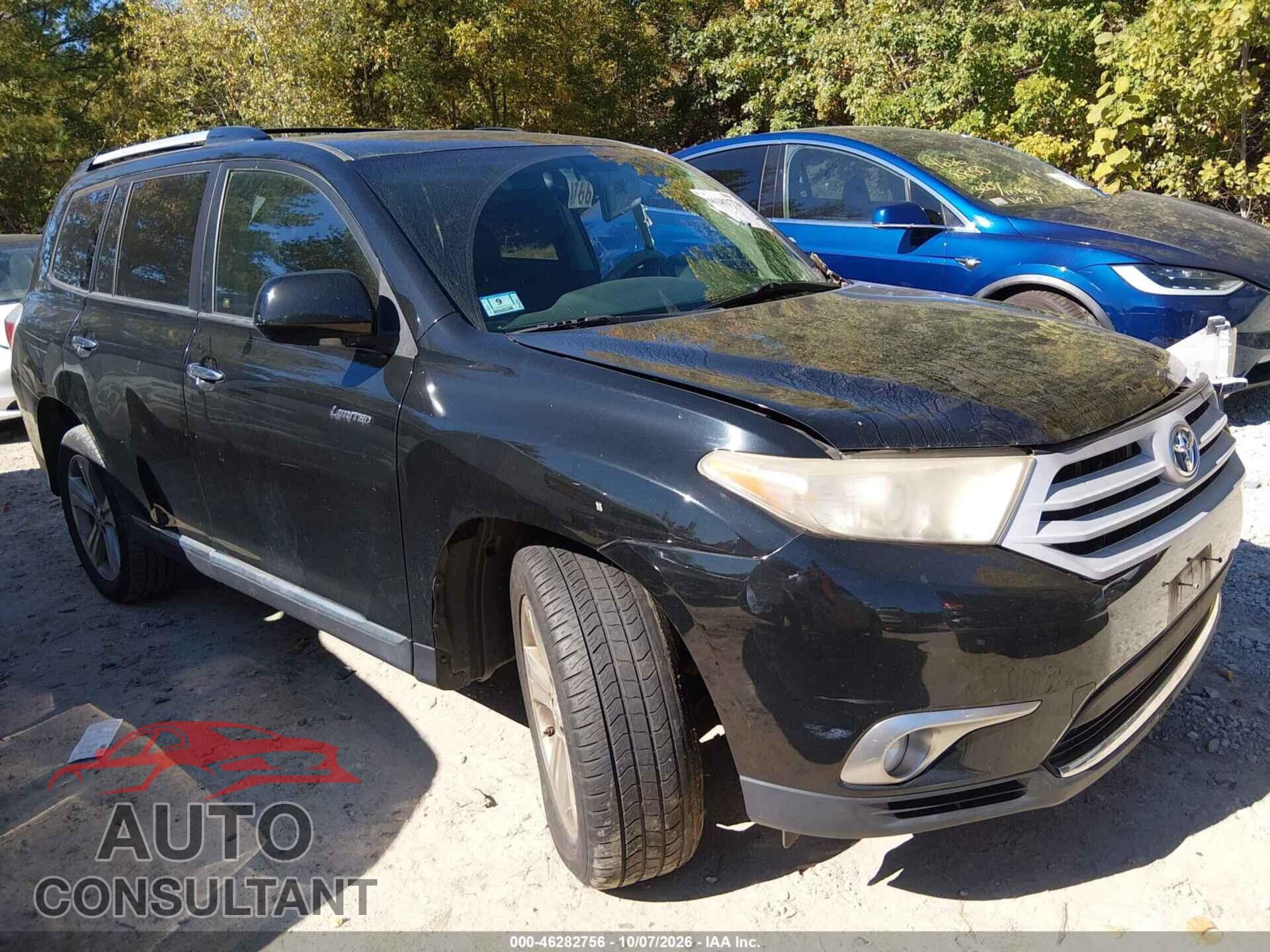 TOYOTA HIGHLANDER 2012 - 5TDDK3EH6CS146528