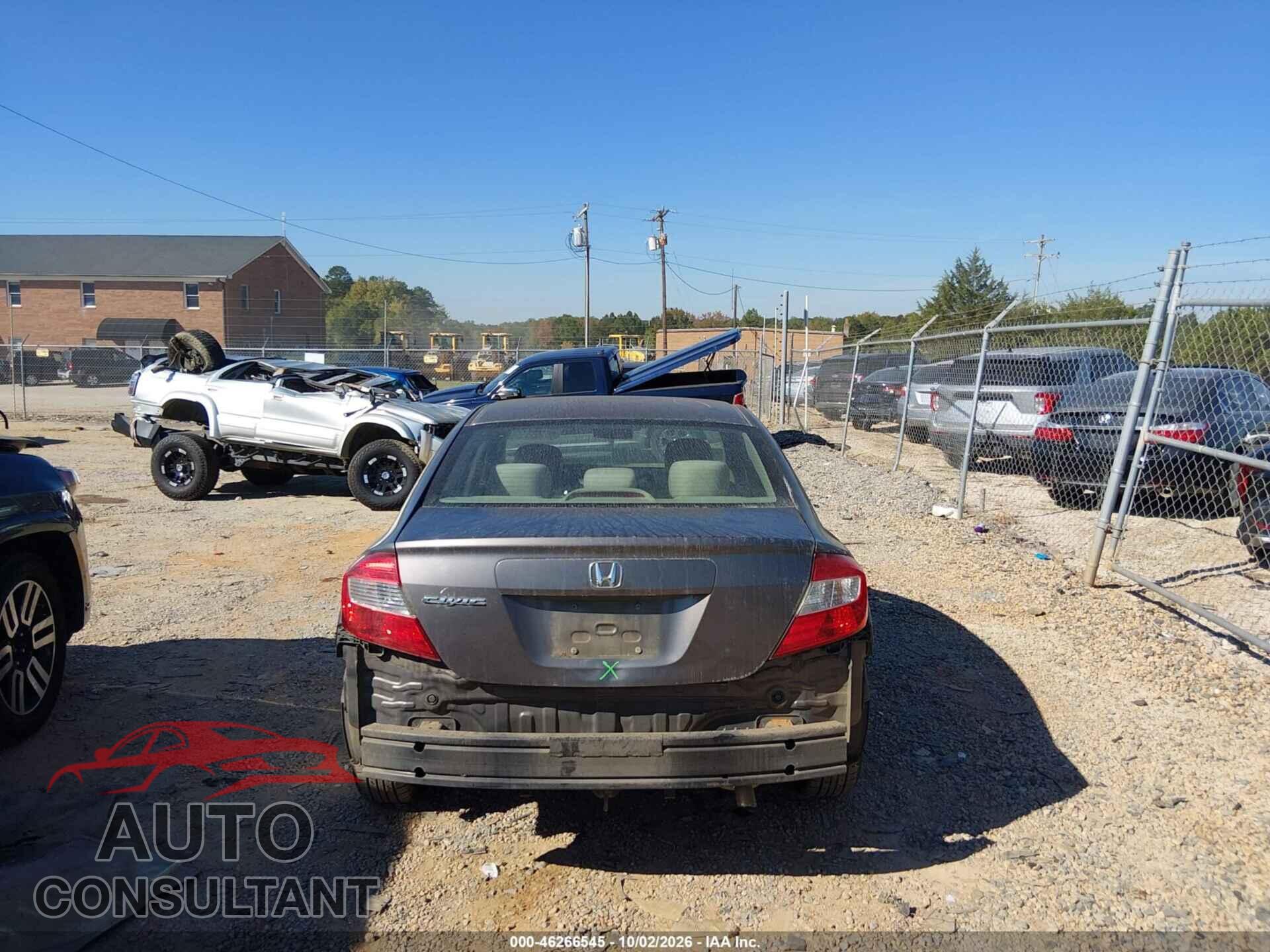 HONDA CIVIC SDN 2012 - 19XFB2F51CE103510