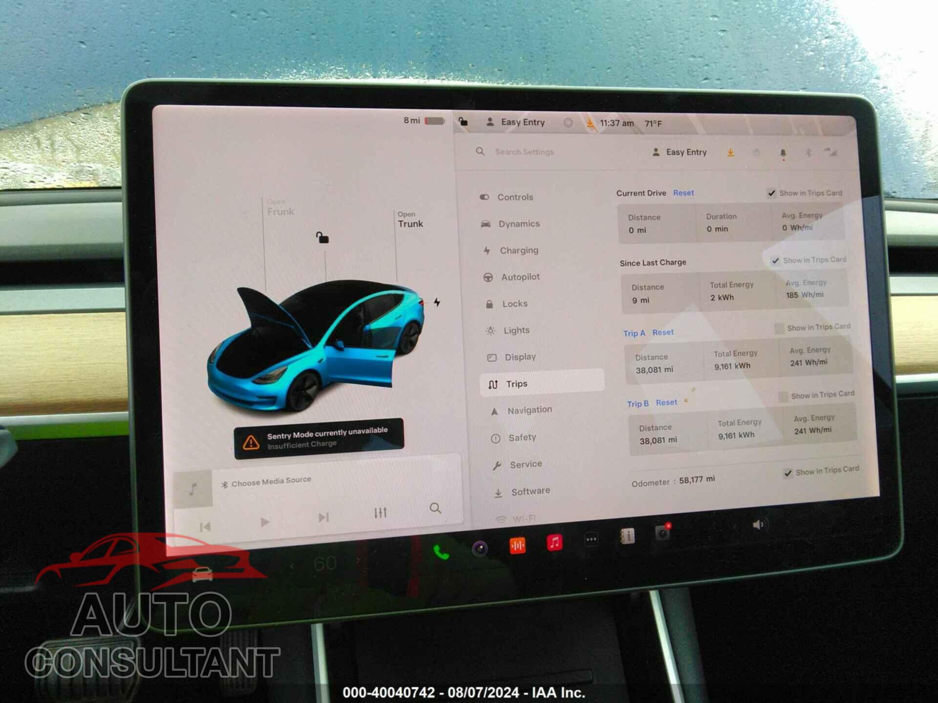 TESLA MODEL 3 2019 - 5YJ3E1EA8KF299439