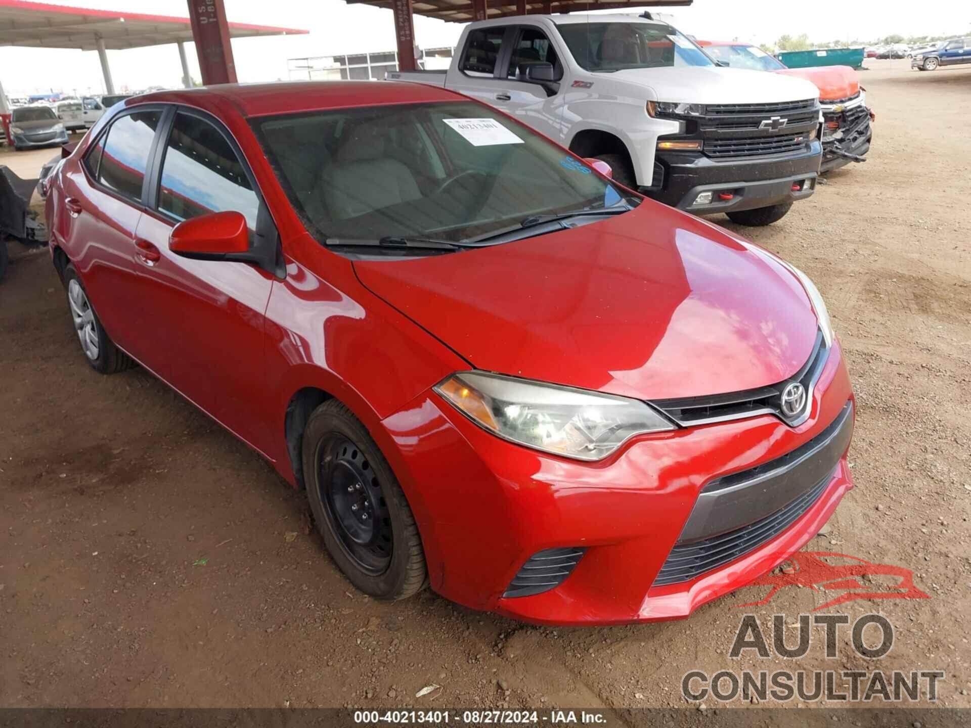 TOYOTA COROLLA 2016 - 2T1BURHE6GC654177
