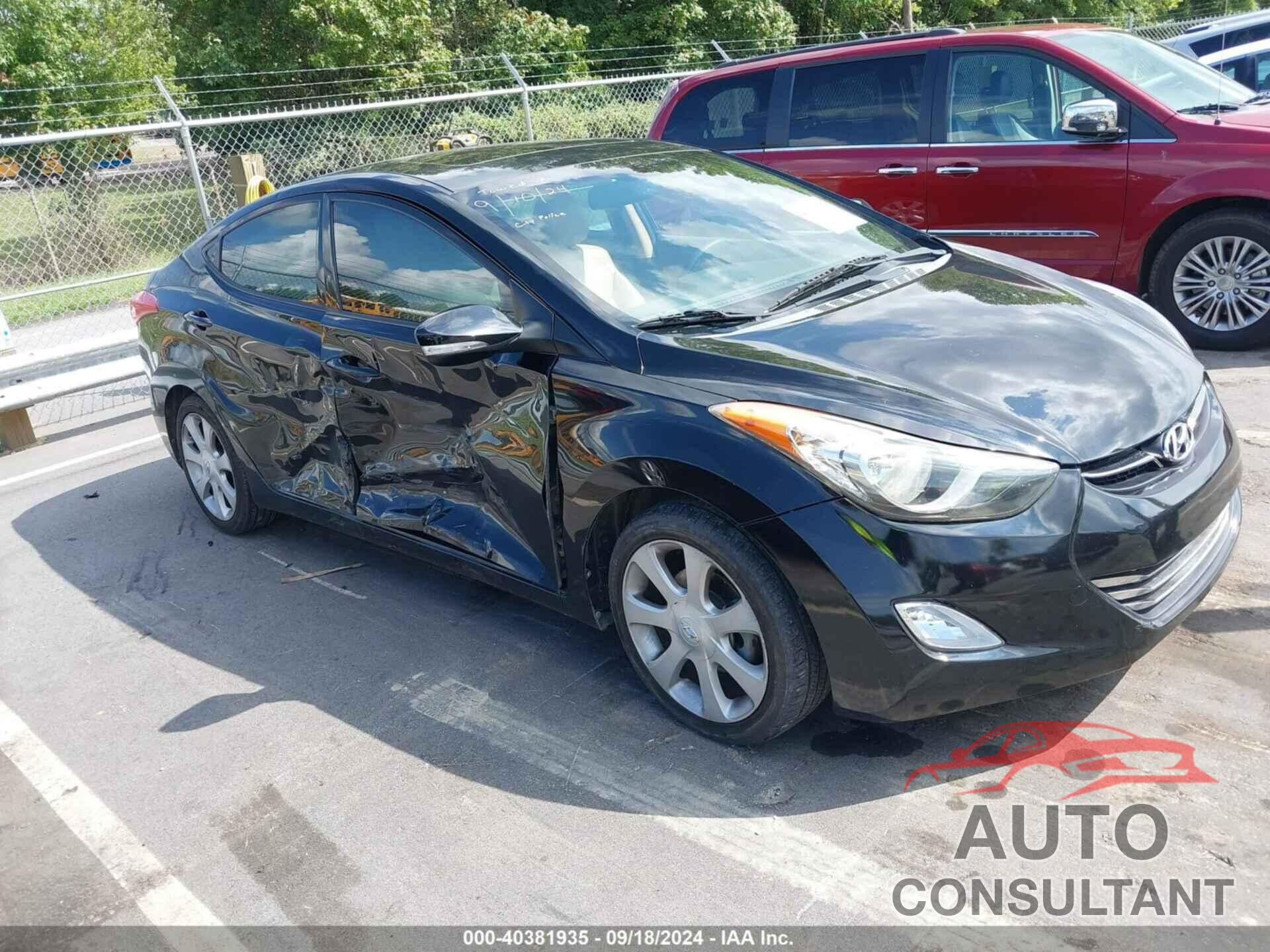 HYUNDAI ELANTRA 2013 - KMHDH4AEXDU730309