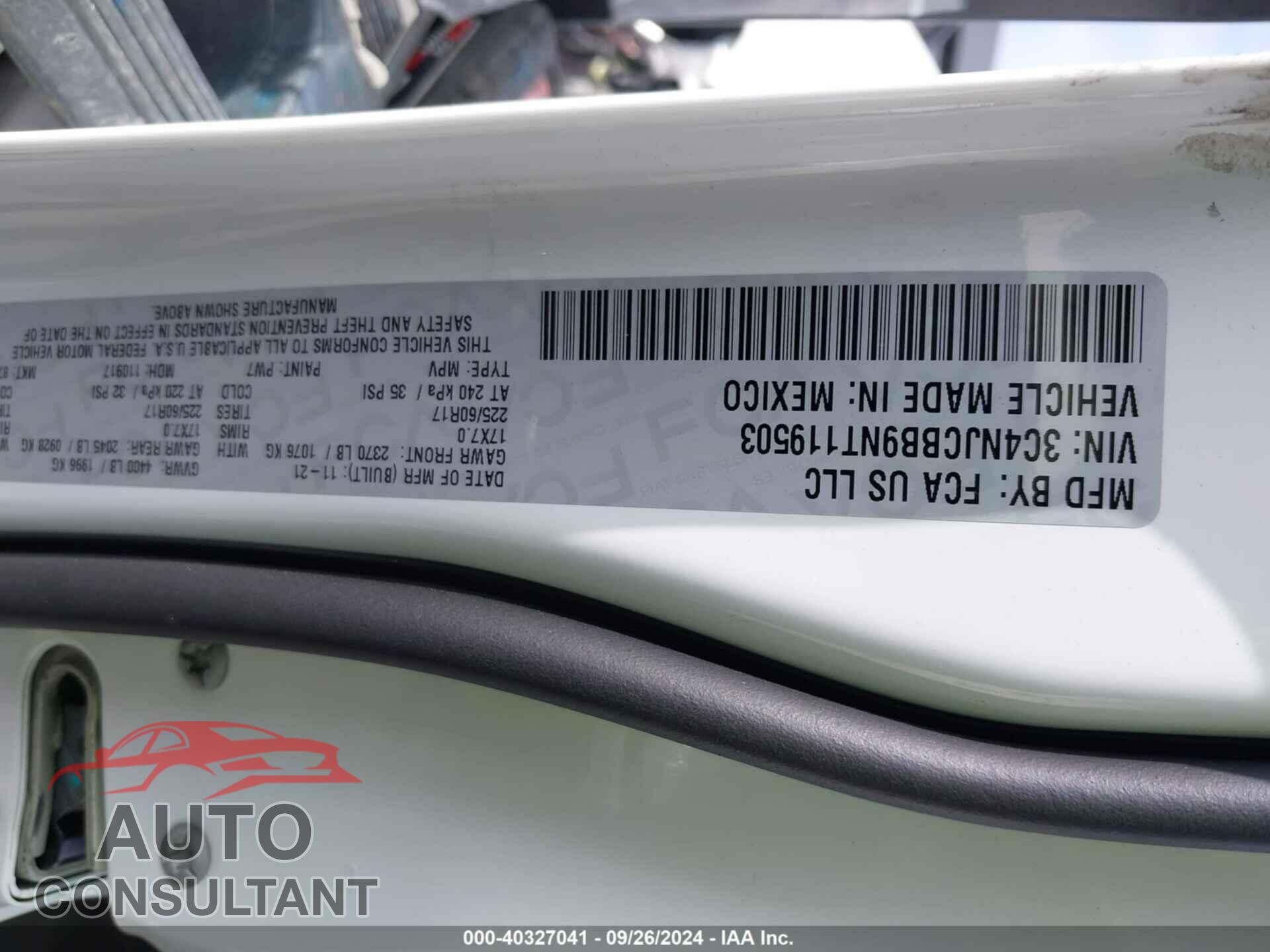 JEEP COMPASS 2022 - 3C4NJCBB9NT119503