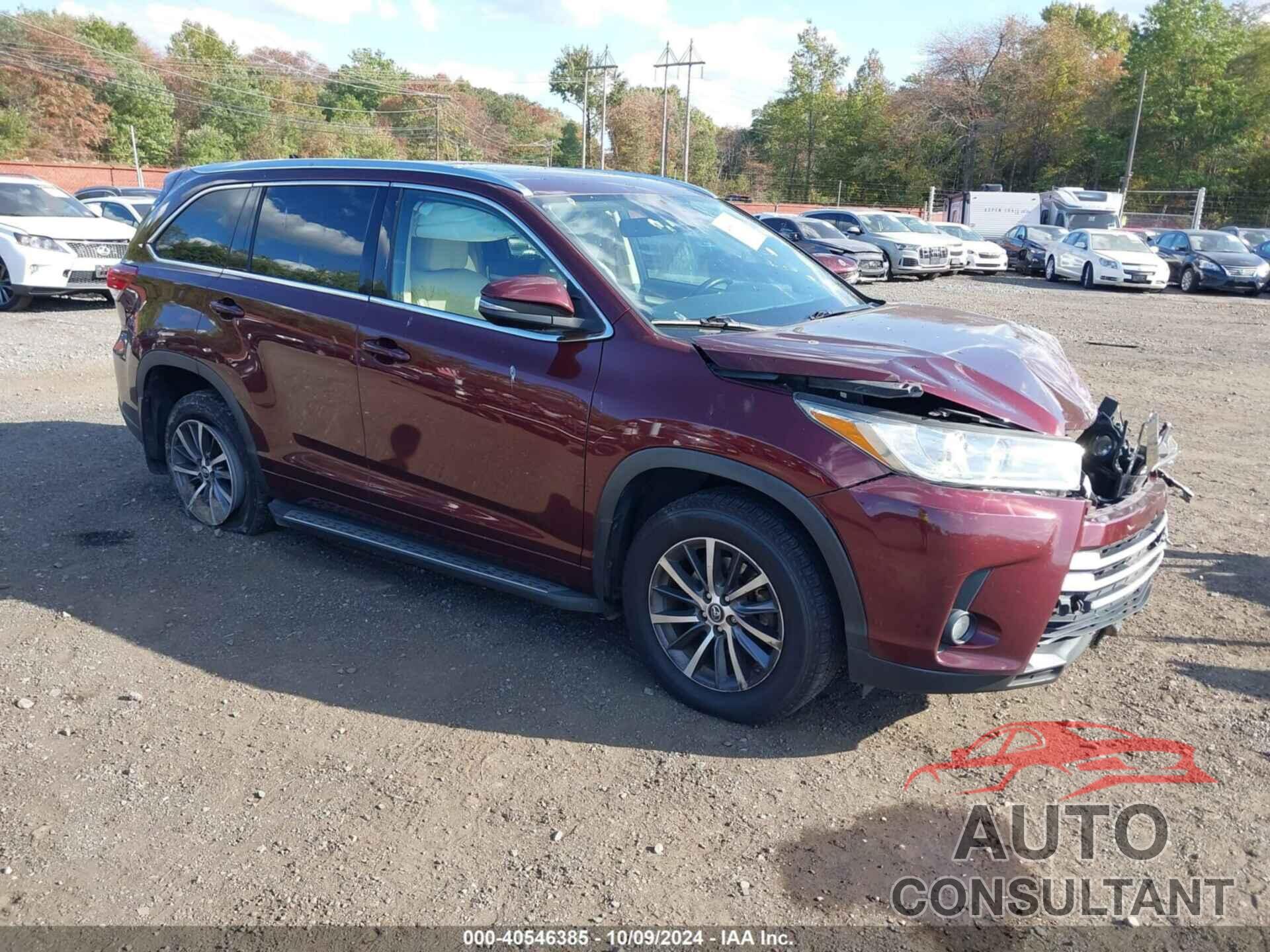 TOYOTA HIGHLANDER 2017 - 5TDJZRFH4HS406206