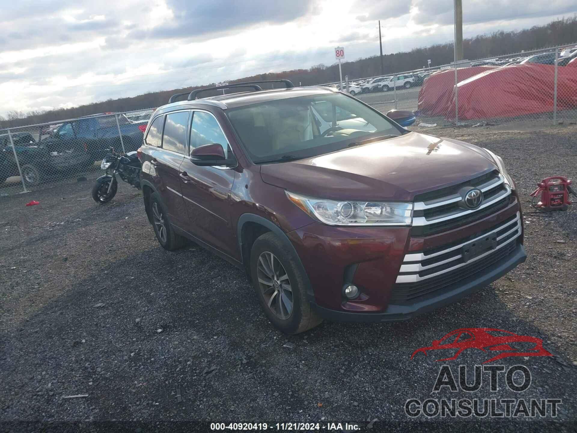 TOYOTA HIGHLANDER 2017 - 5TDJZRFHXHS477376