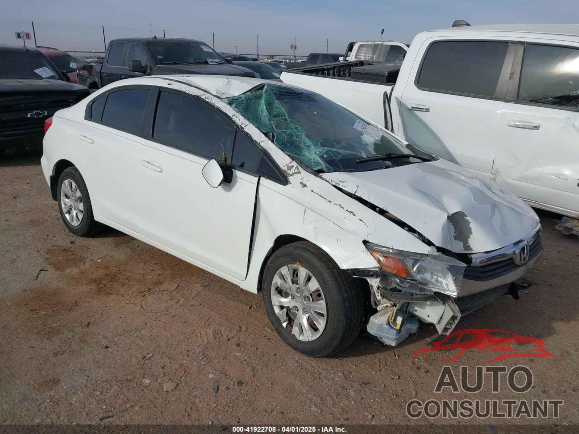 HONDA CIVIC 2012 - 2HGFB2F51CH592514
