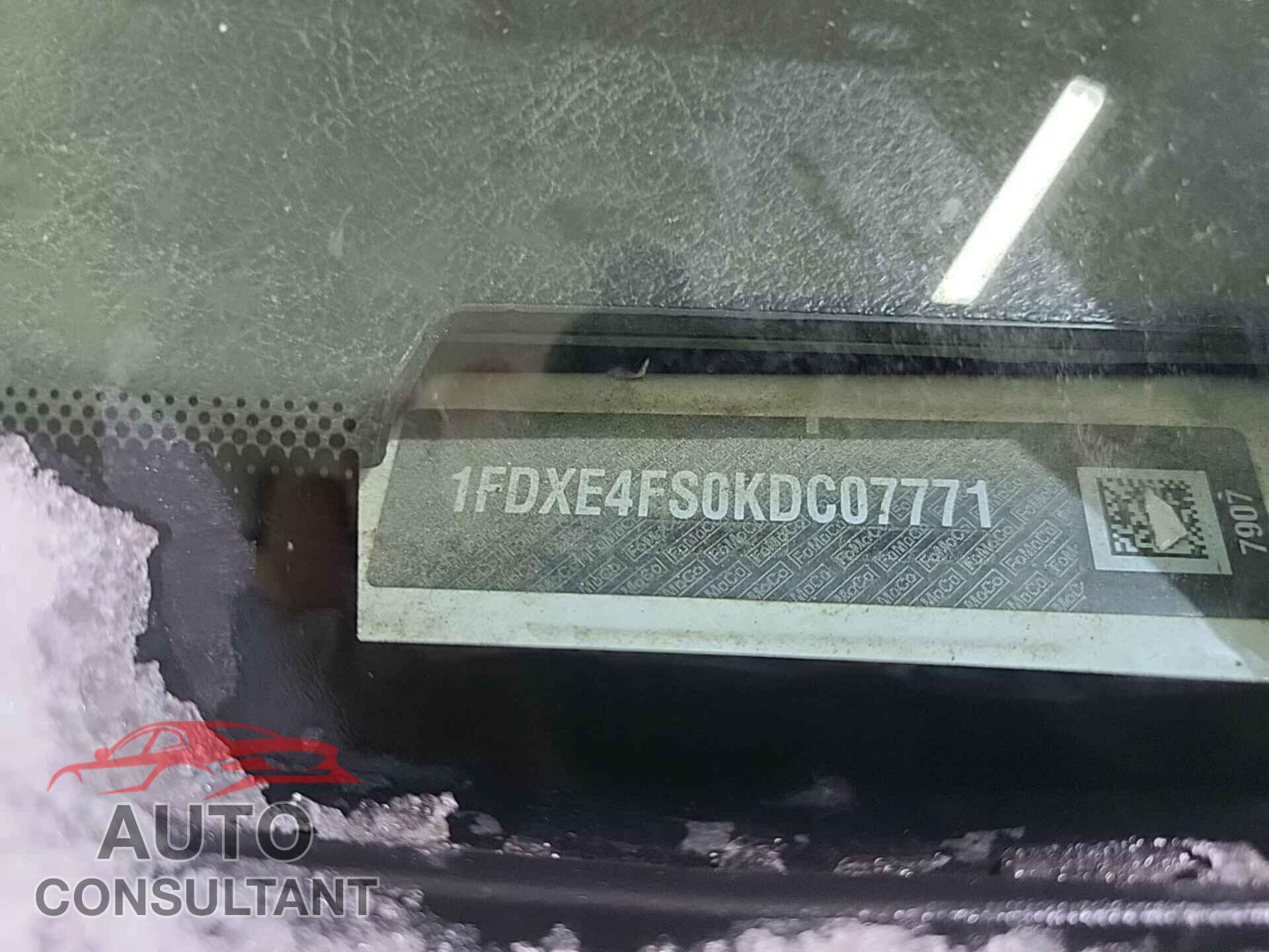 FORD E-450 CUTAWAY 2019 - 1FDXE4FS0KDC07771