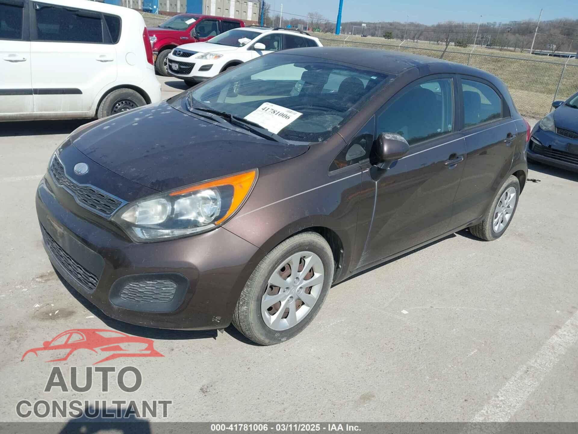 KIA RIO 2013 - KNADN5A3XD6203745