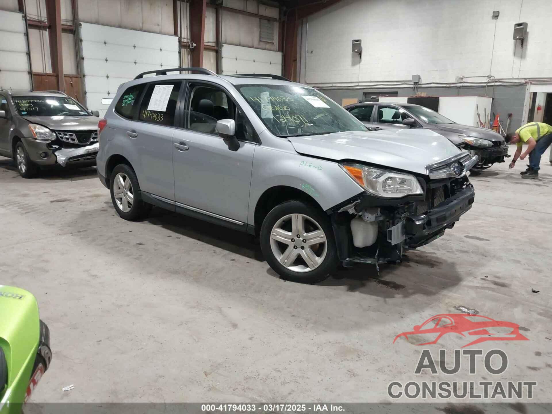 SUBARU FORESTER 2016 - JF2SJAXC8GH509648