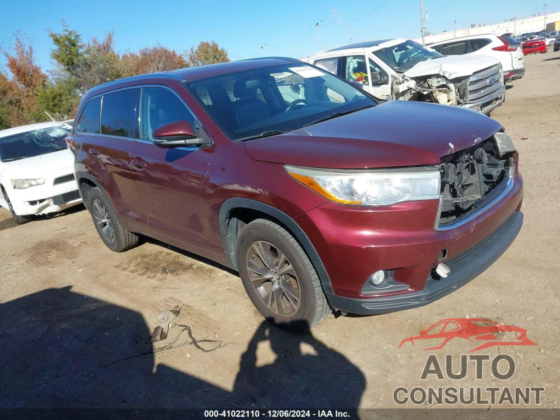 TOYOTA HIGHLANDER 2016 - 5TDKKRFH5GS155770