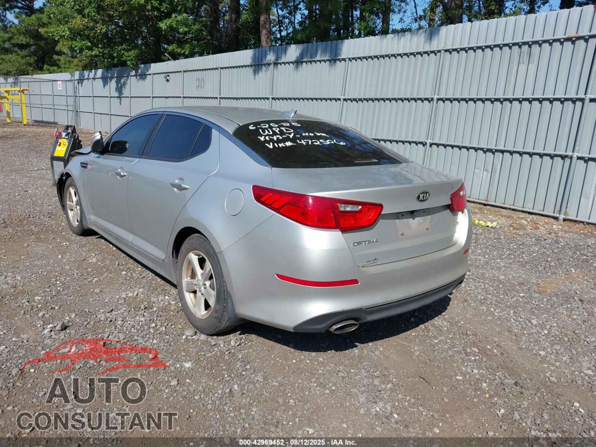 KIA OPTIMA 2014 - KNAGM4A74E5472506