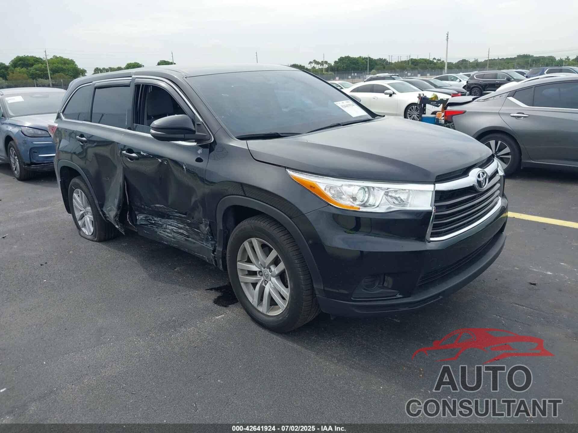 TOYOTA HIGHLANDER 2015 - 5TDZKRFH1FS070311