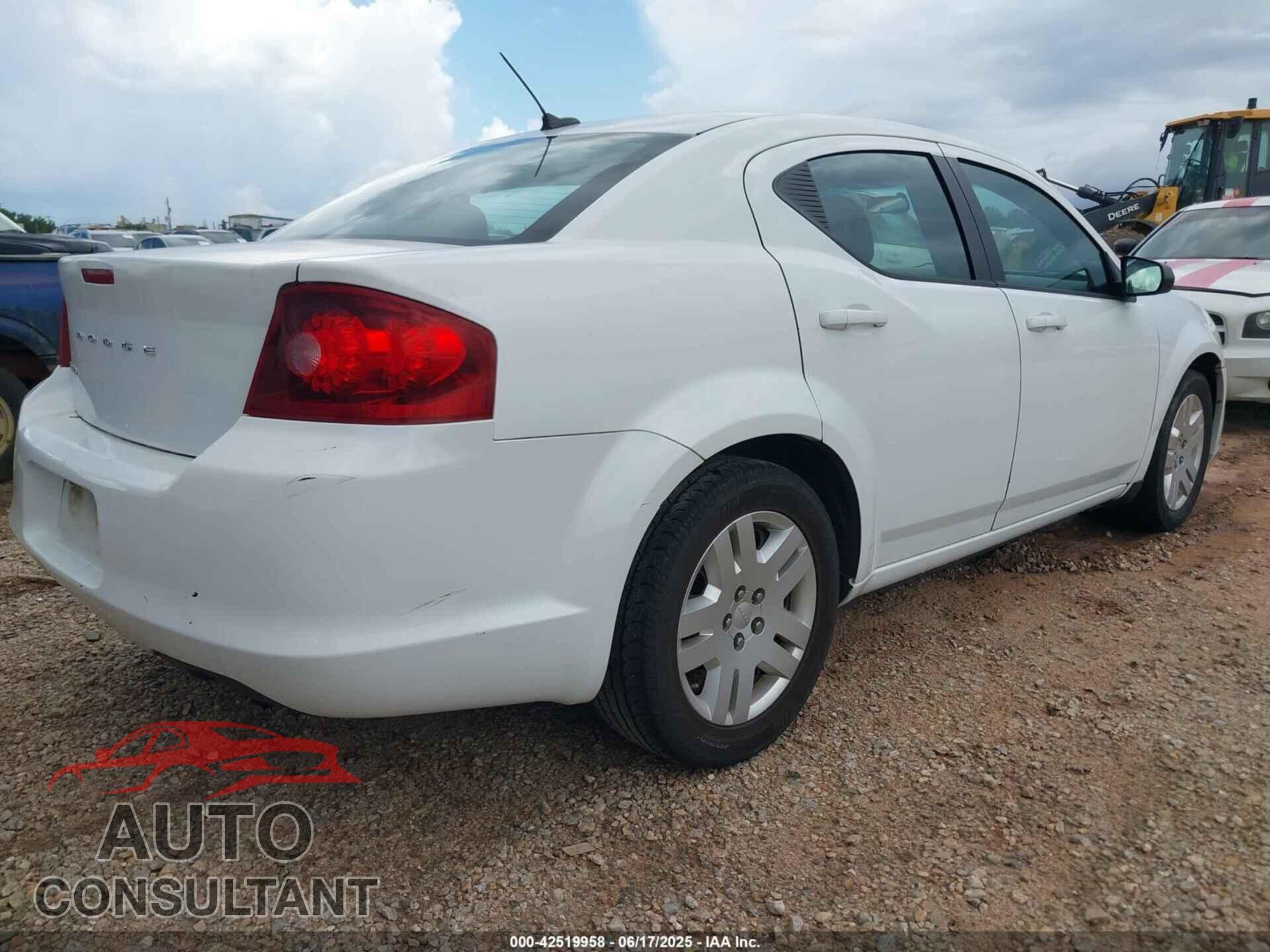 DODGE AVENGER 2012 - 1C3CDZAB1CN238182