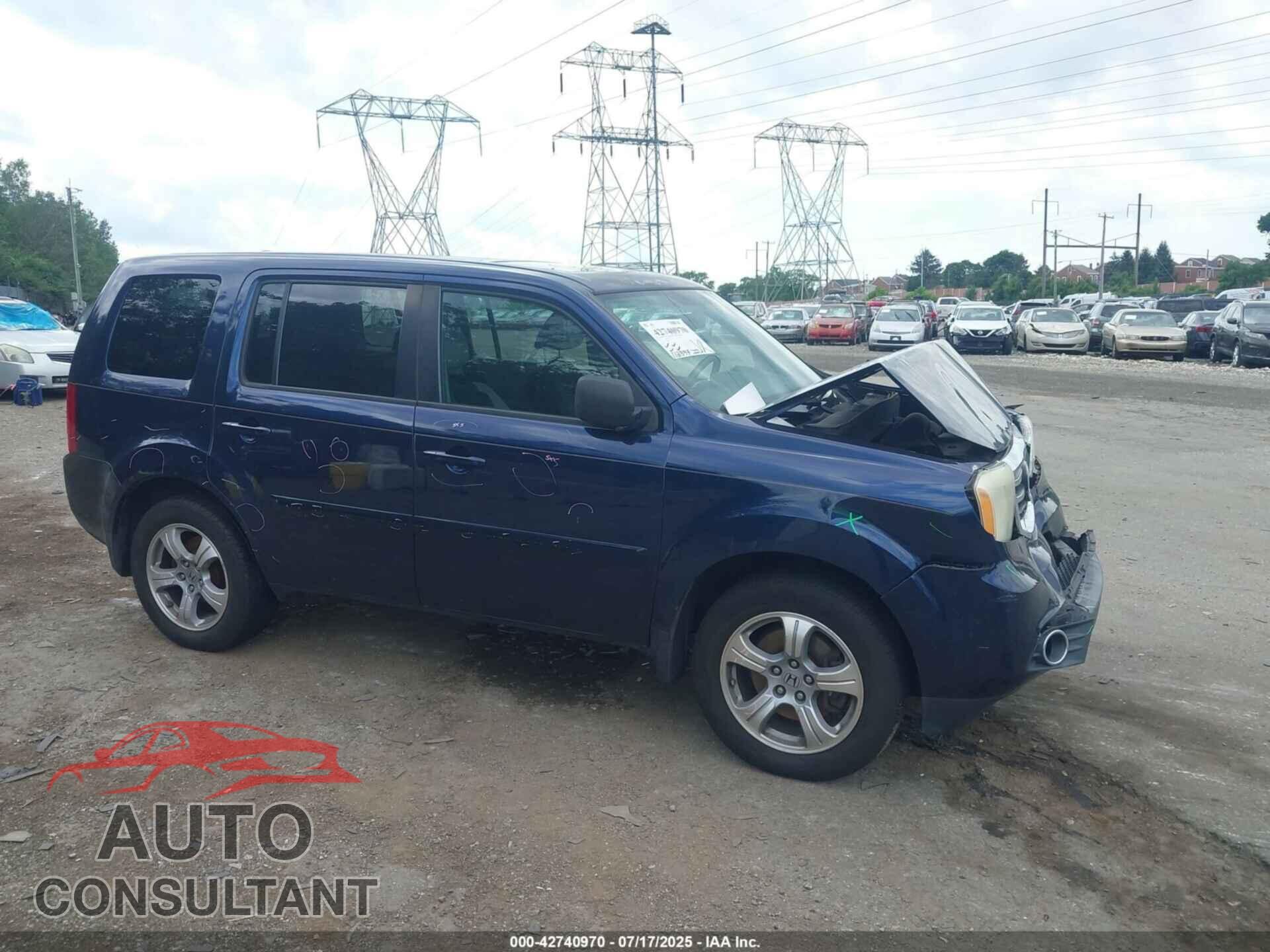 HONDA PILOT 2014 - 5FNYF4H74EB025132