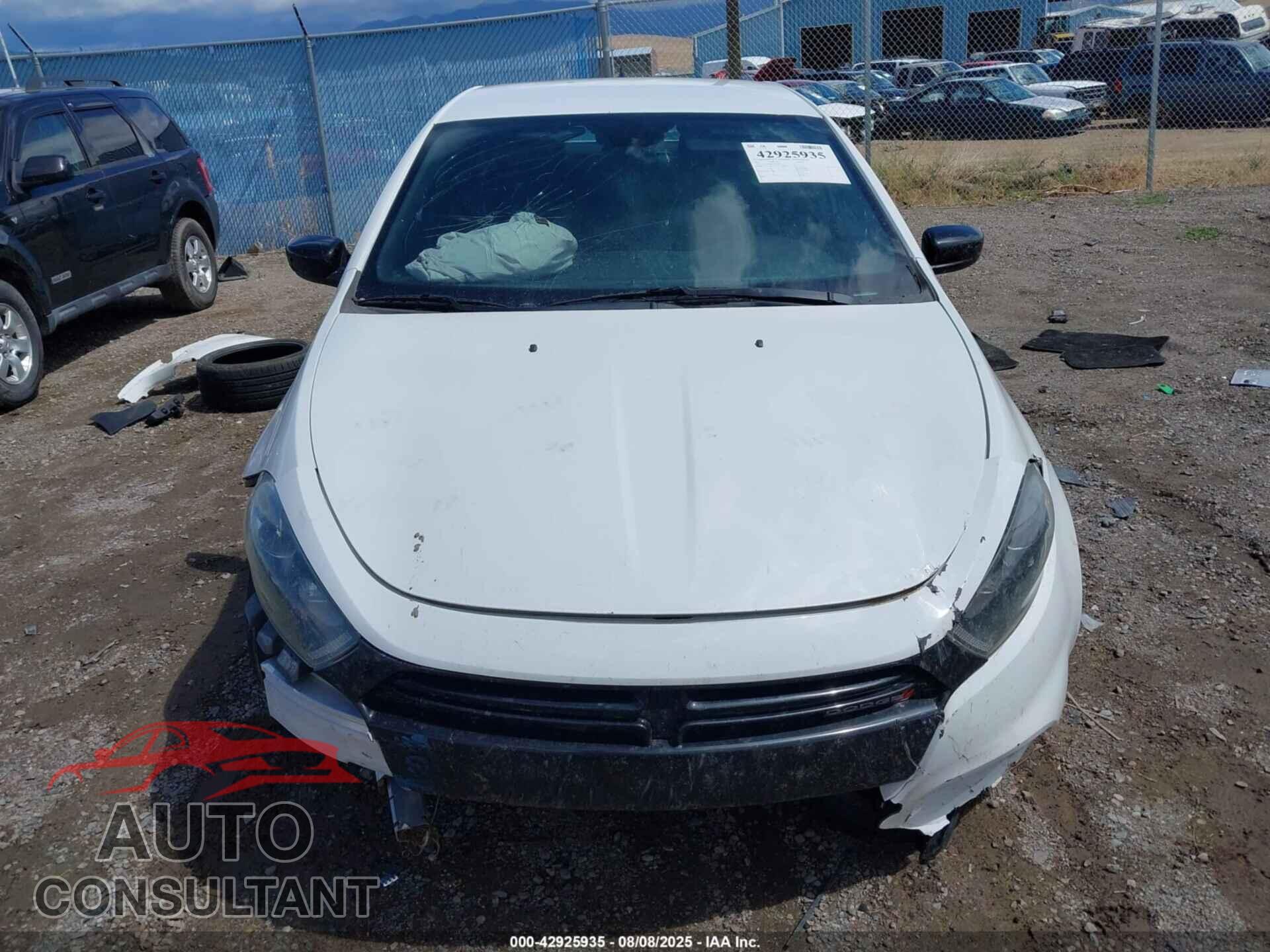 DODGE DART 2015 - 1C3CDFBB8FD241782