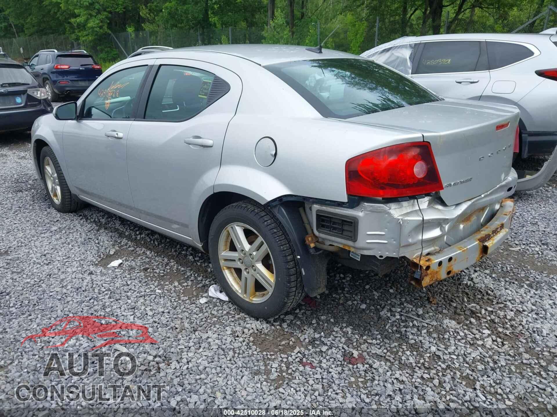 DODGE AVENGER 2012 - 1C3CDZCB0CN133422