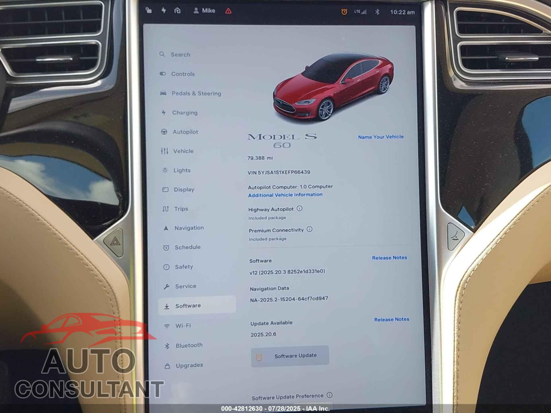 TESLA MODEL S 2014 - 5YJSA1S1XEFP66439