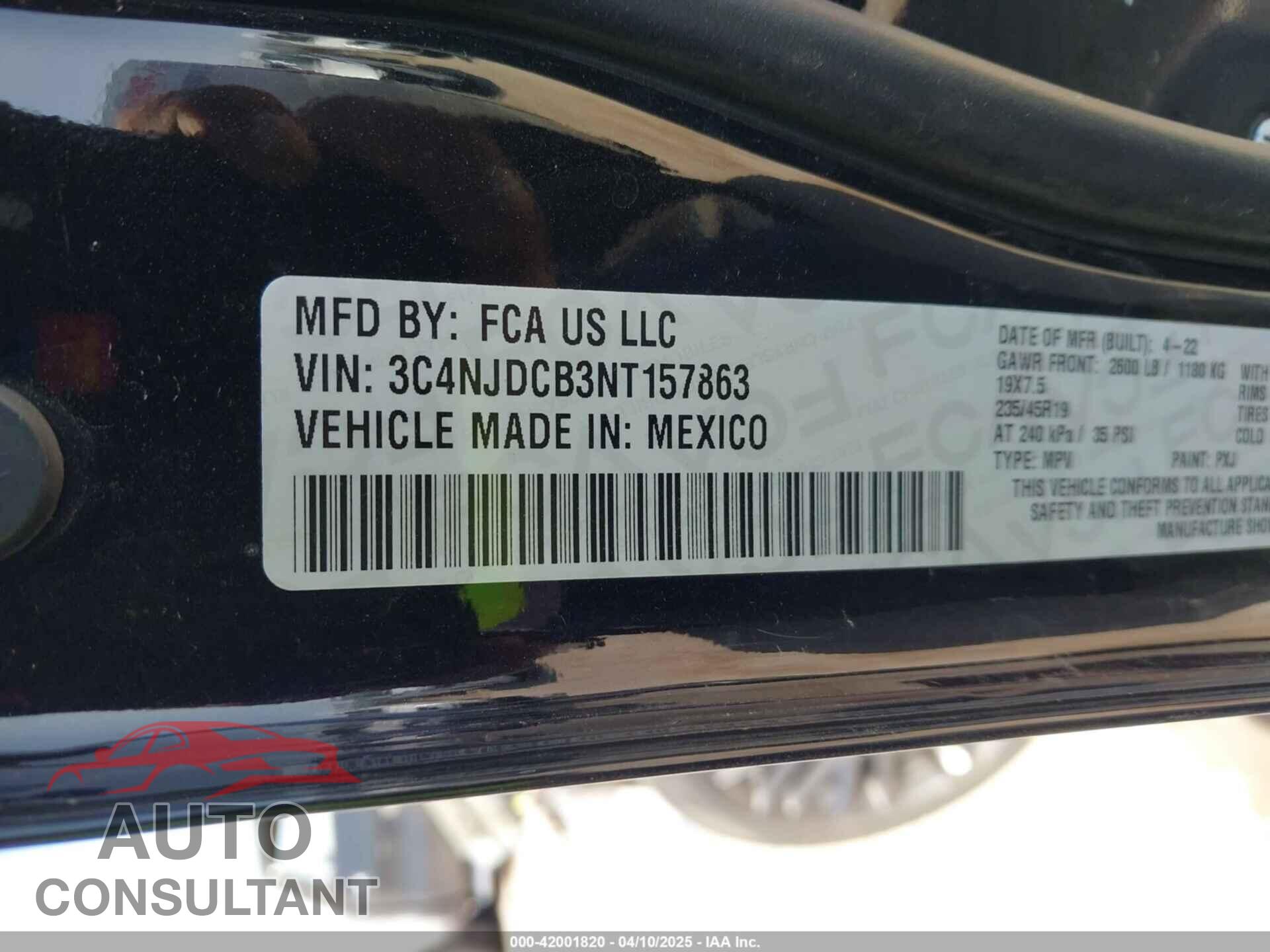 JEEP COMPASS 2022 - 3C4NJDCB3NT157863