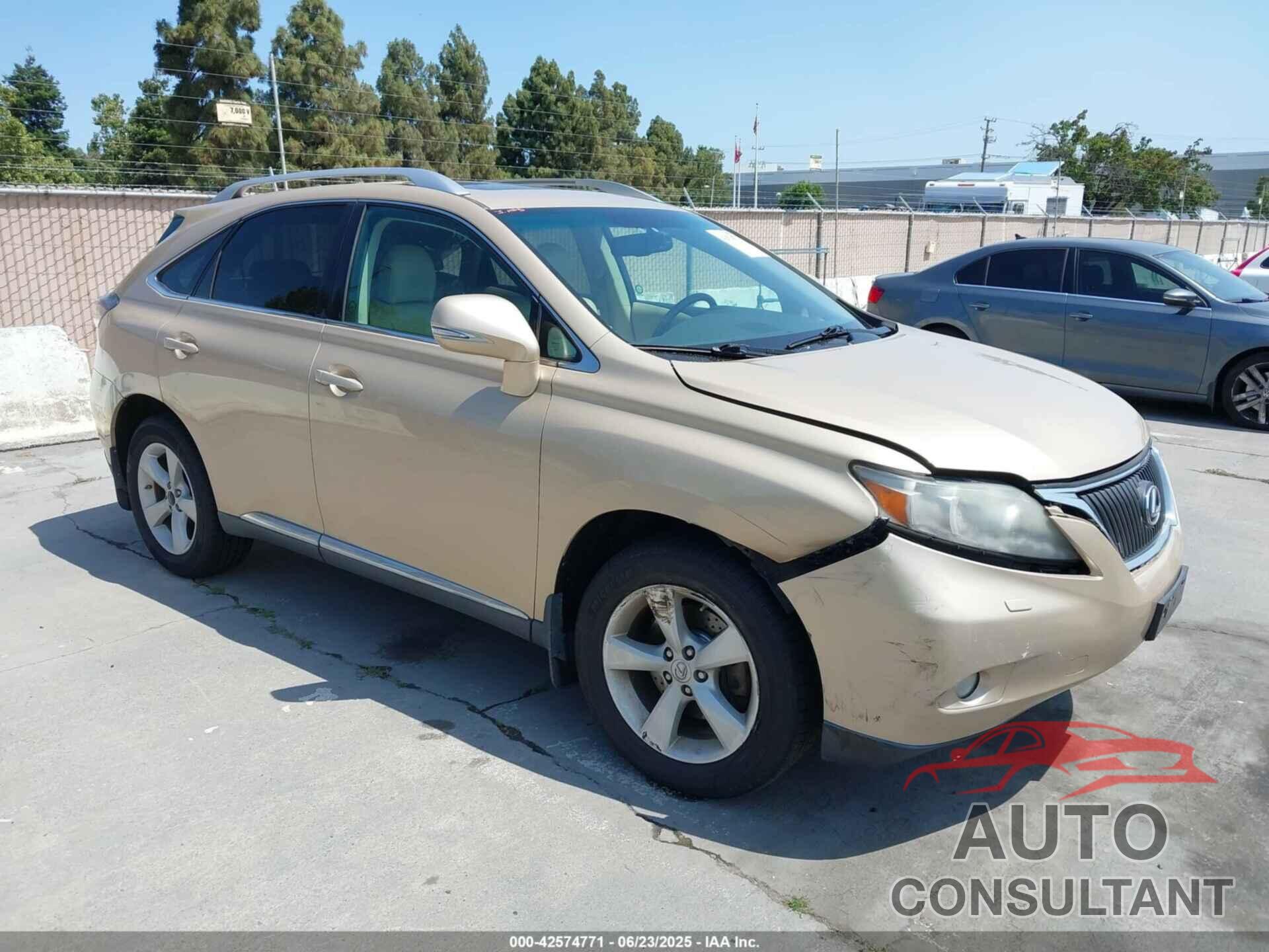 LEXUS RX 350 2010 - 2T2BK1BA1AC001854