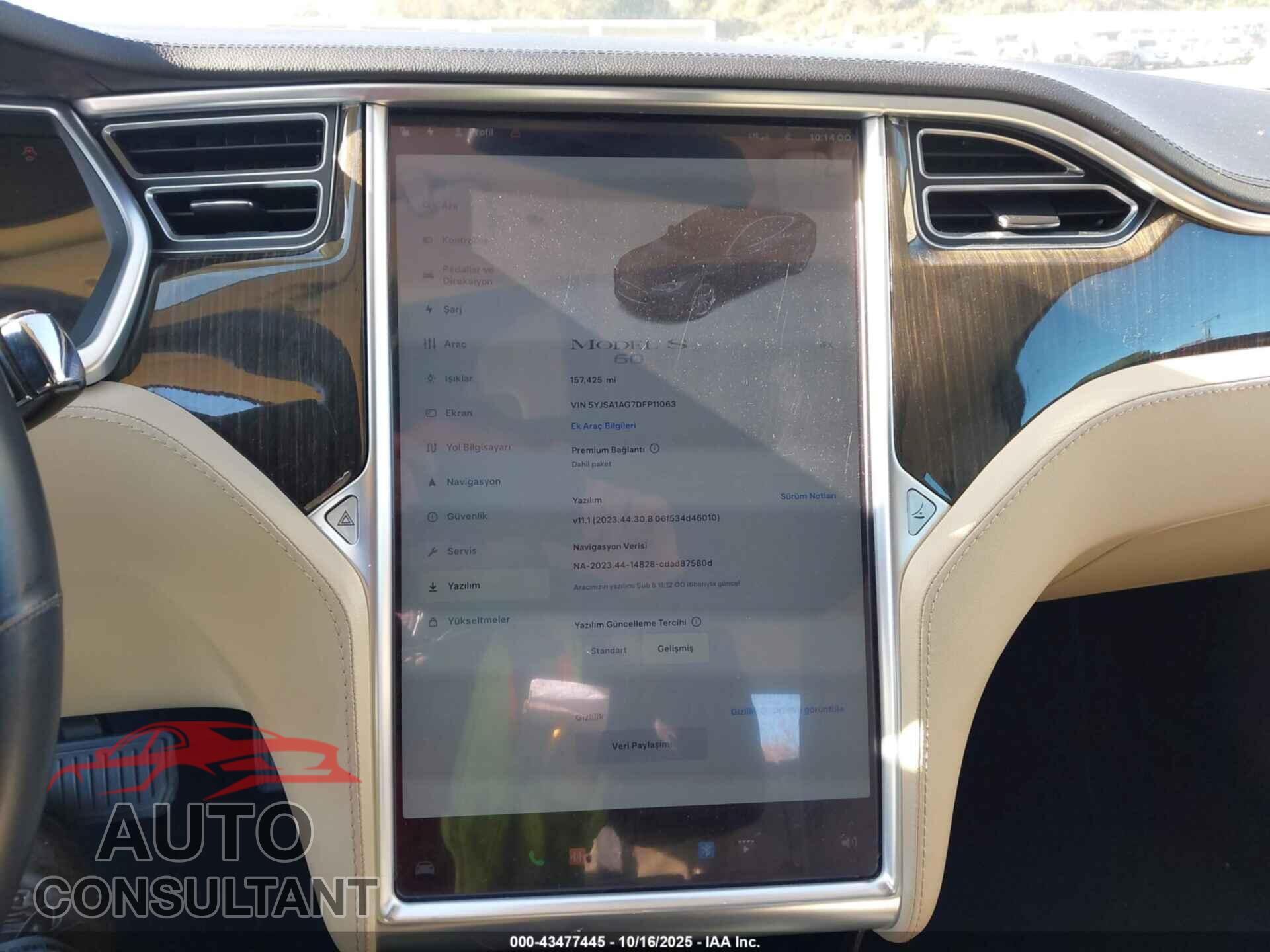 TESLA MODEL S 2013 - 5YJSA1AG7DFP11063