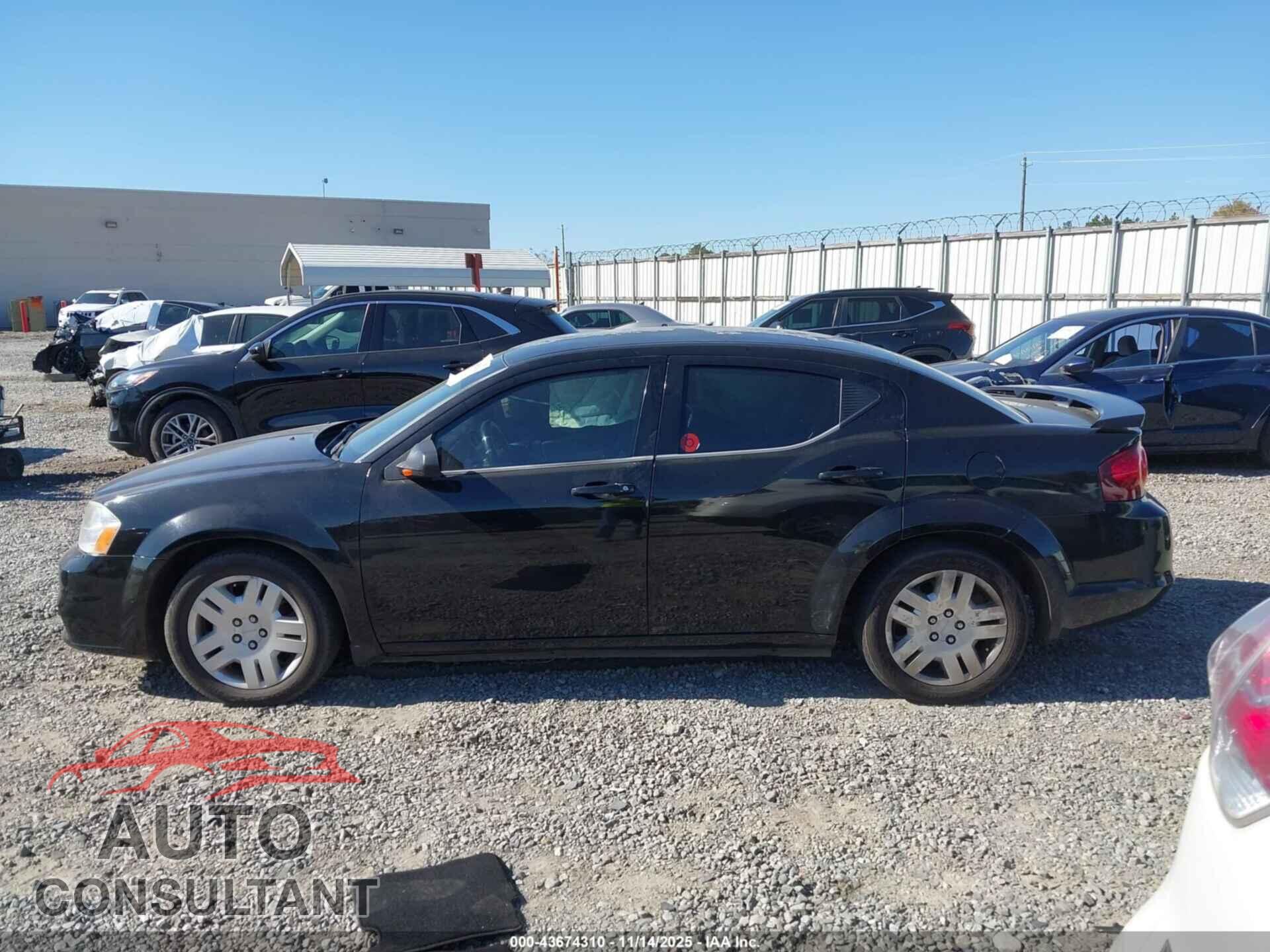 DODGE AVENGER 2013 - 1C3CDZAB0DN767138