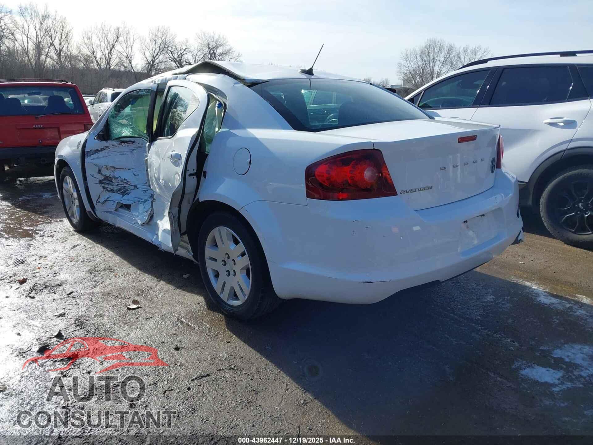 DODGE AVENGER 2012 - 1C3CDZAB8CN151010
