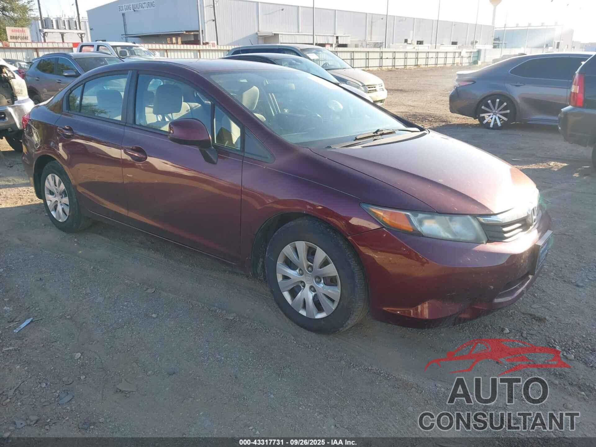 HONDA CIVIC 2012 - 19XFB2F5XCE079661