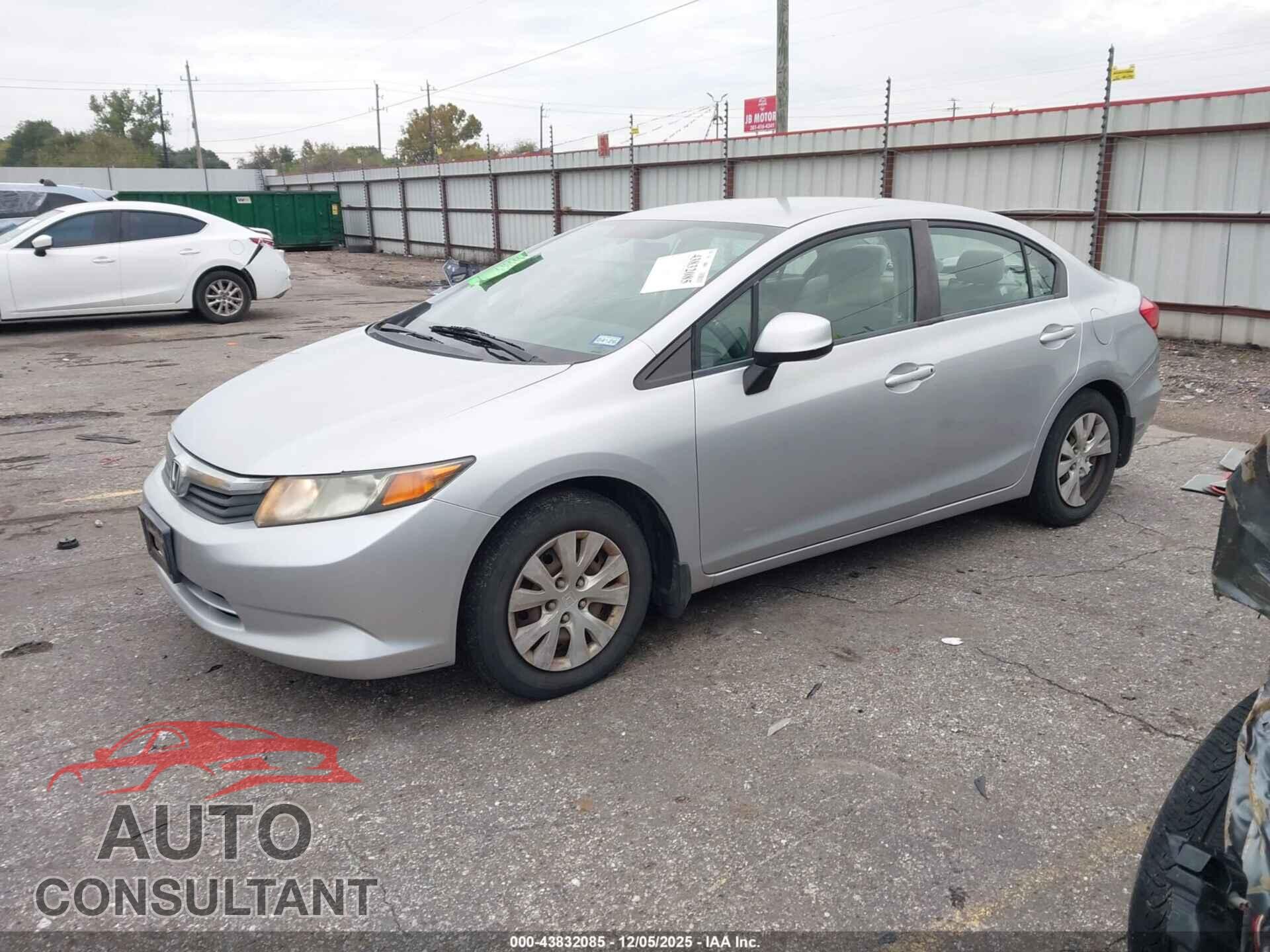 HONDA CIVIC 2012 - 19XFB2F53CE028017
