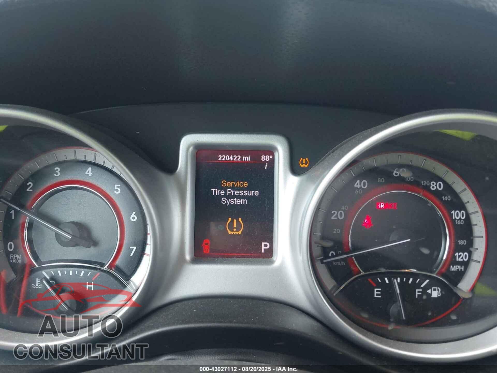 DODGE JOURNEY 2012 - 3C4PDCBG4CT336725