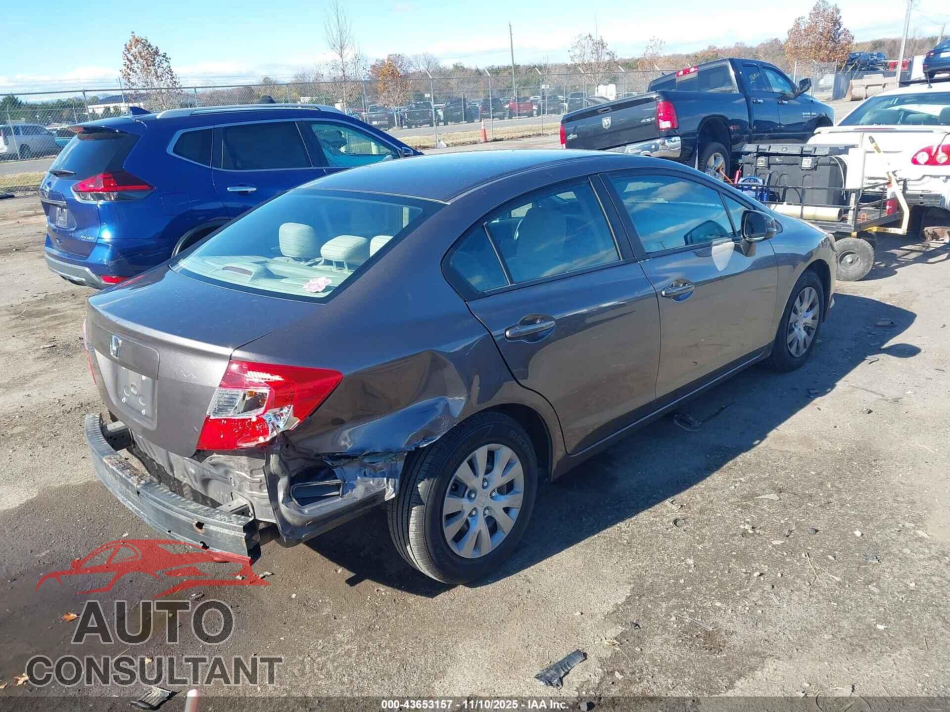HONDA CIVIC 2012 - 19XFB2F56CE068091