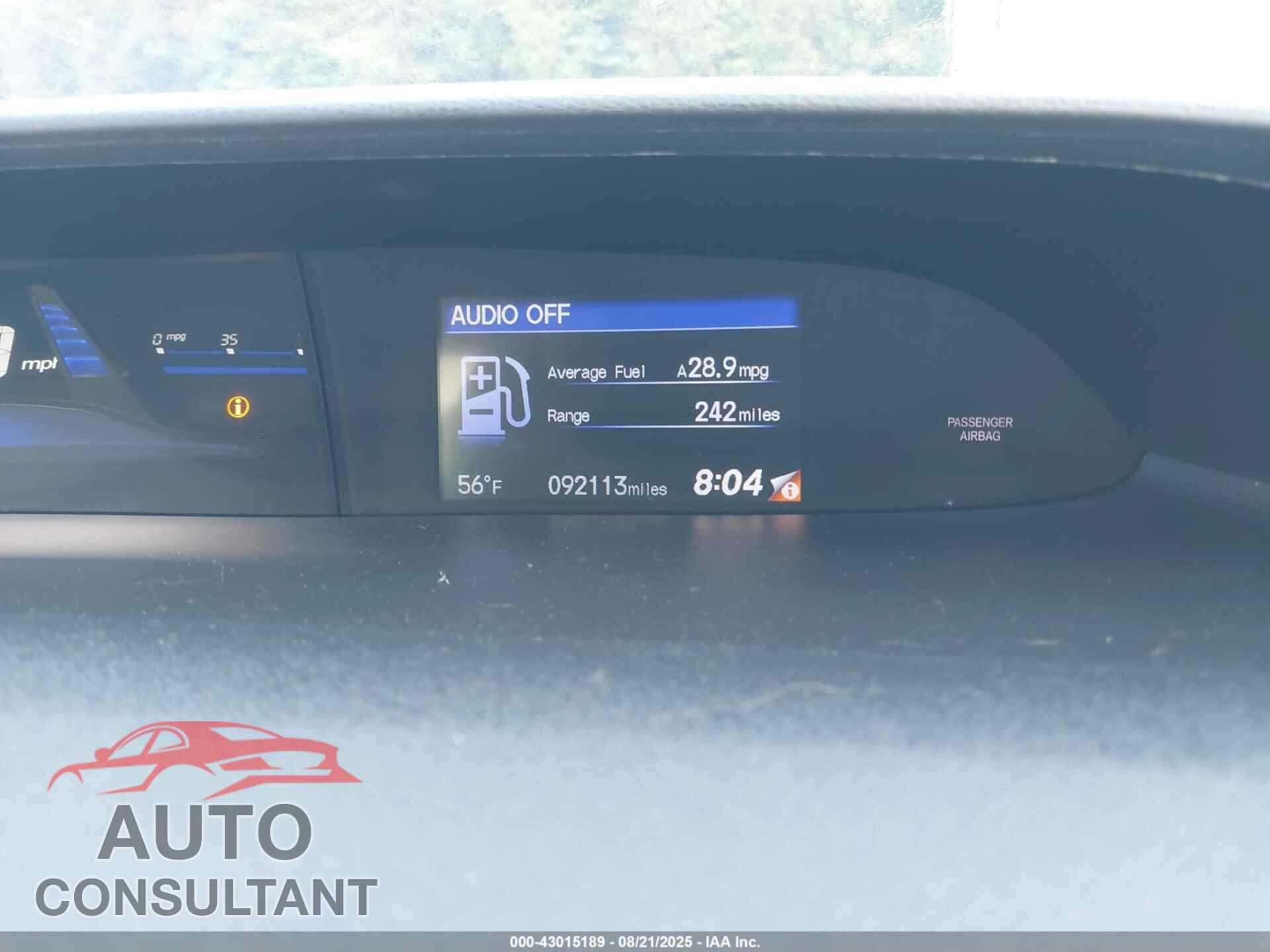 HONDA CIVIC 2015 - 19XFB2F82FE298399