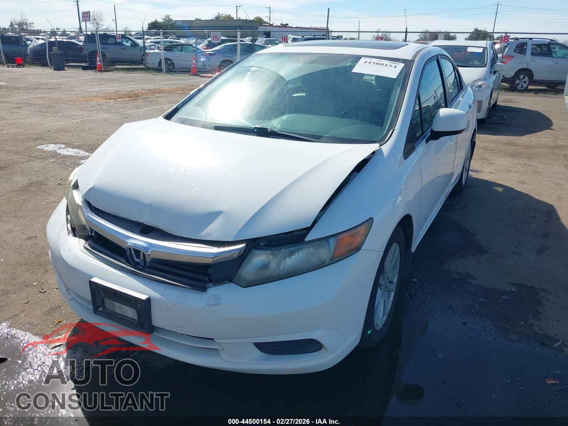 HONDA CIVIC 2012 - 19XFB2F95CE363198