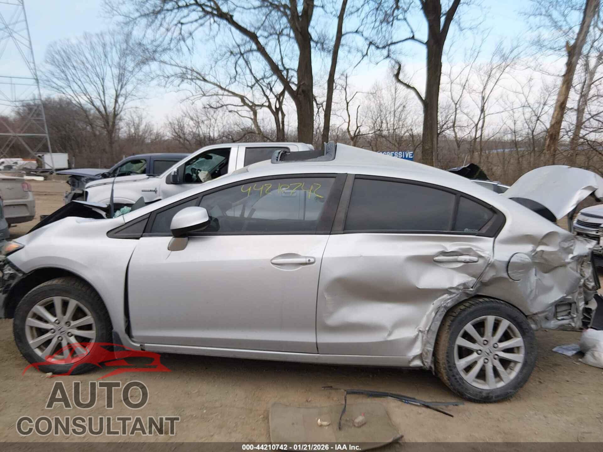 HONDA CIVIC 2012 - 2HGFB2F86CH520847