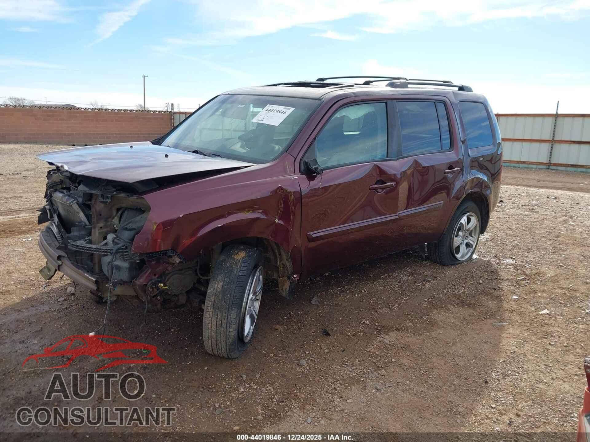 HONDA PILOT 2012 - 5FNYF4H52CB016568