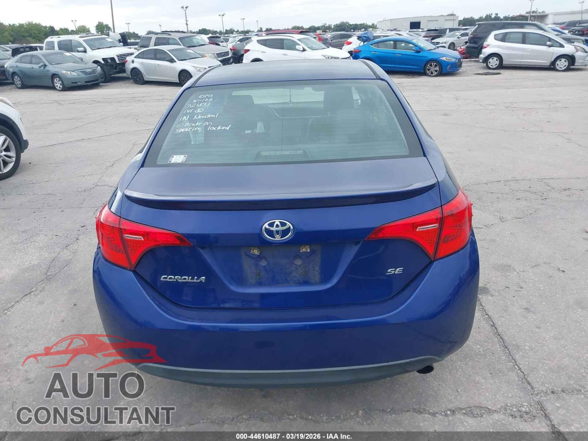 TOYOTA COROLLA 2017 - 2T1BURHE9HC898603