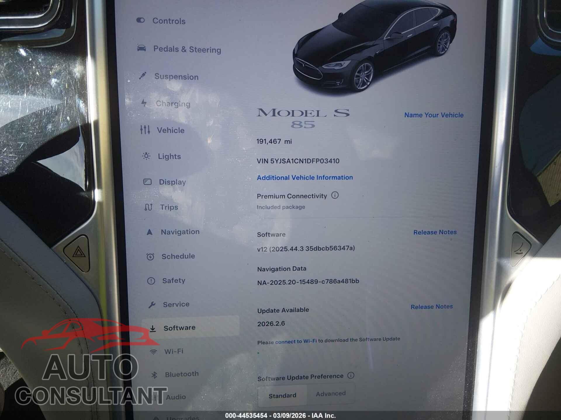 TESLA MODEL S 2013 - 5YJSA1CN1DFP03410