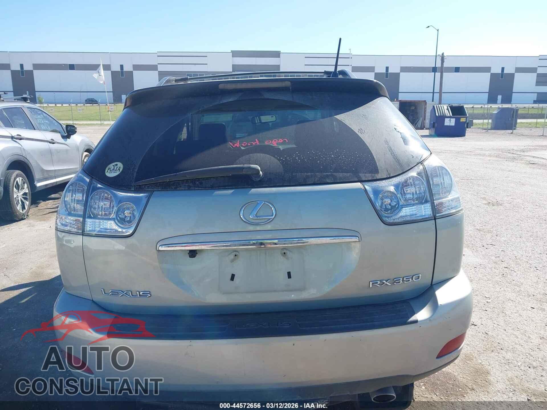 LEXUS RX 350 2009 - 2T2GK31U89C057329