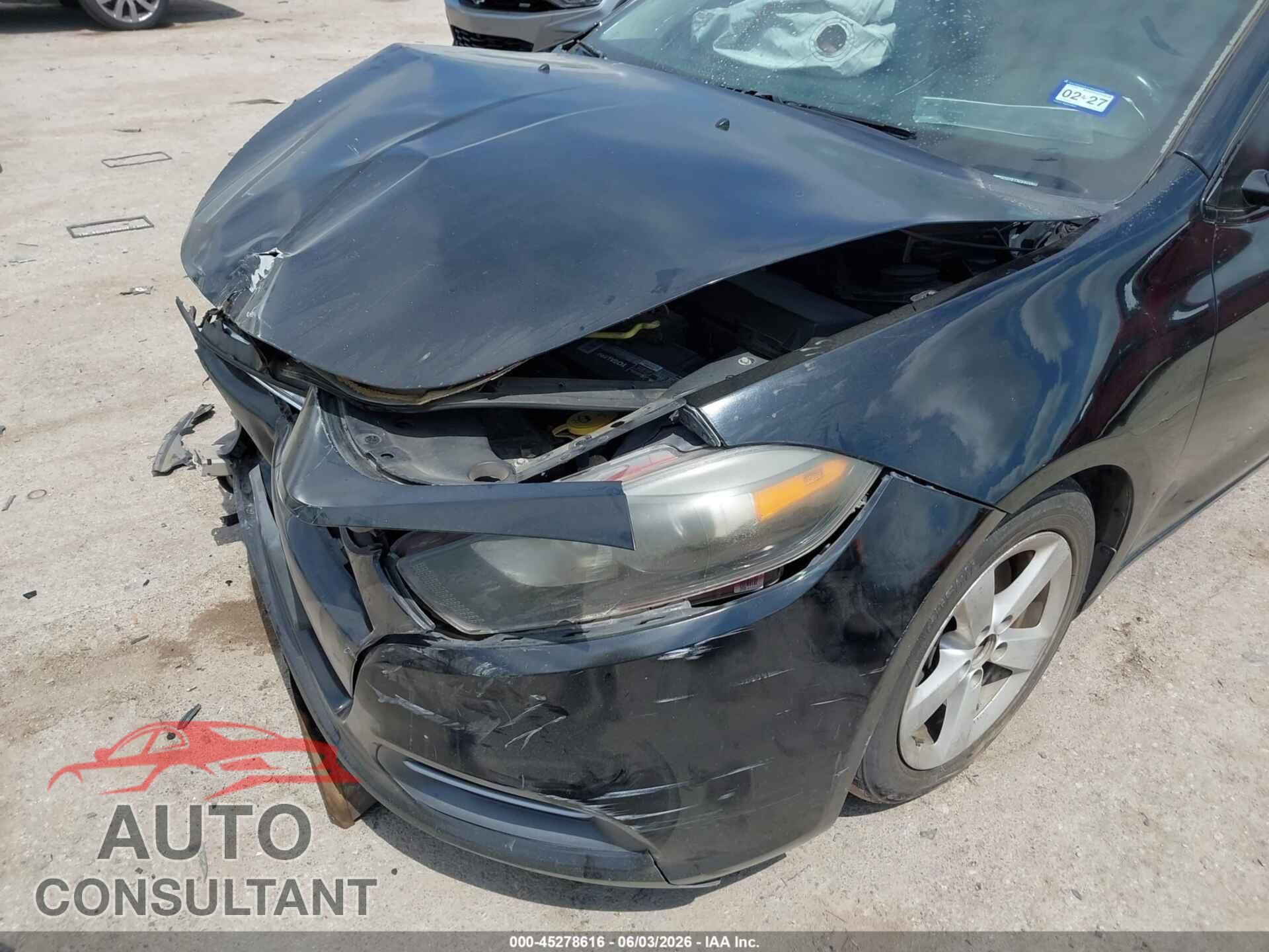 DODGE DART 2015 - 1C3CDFBB7FD265202